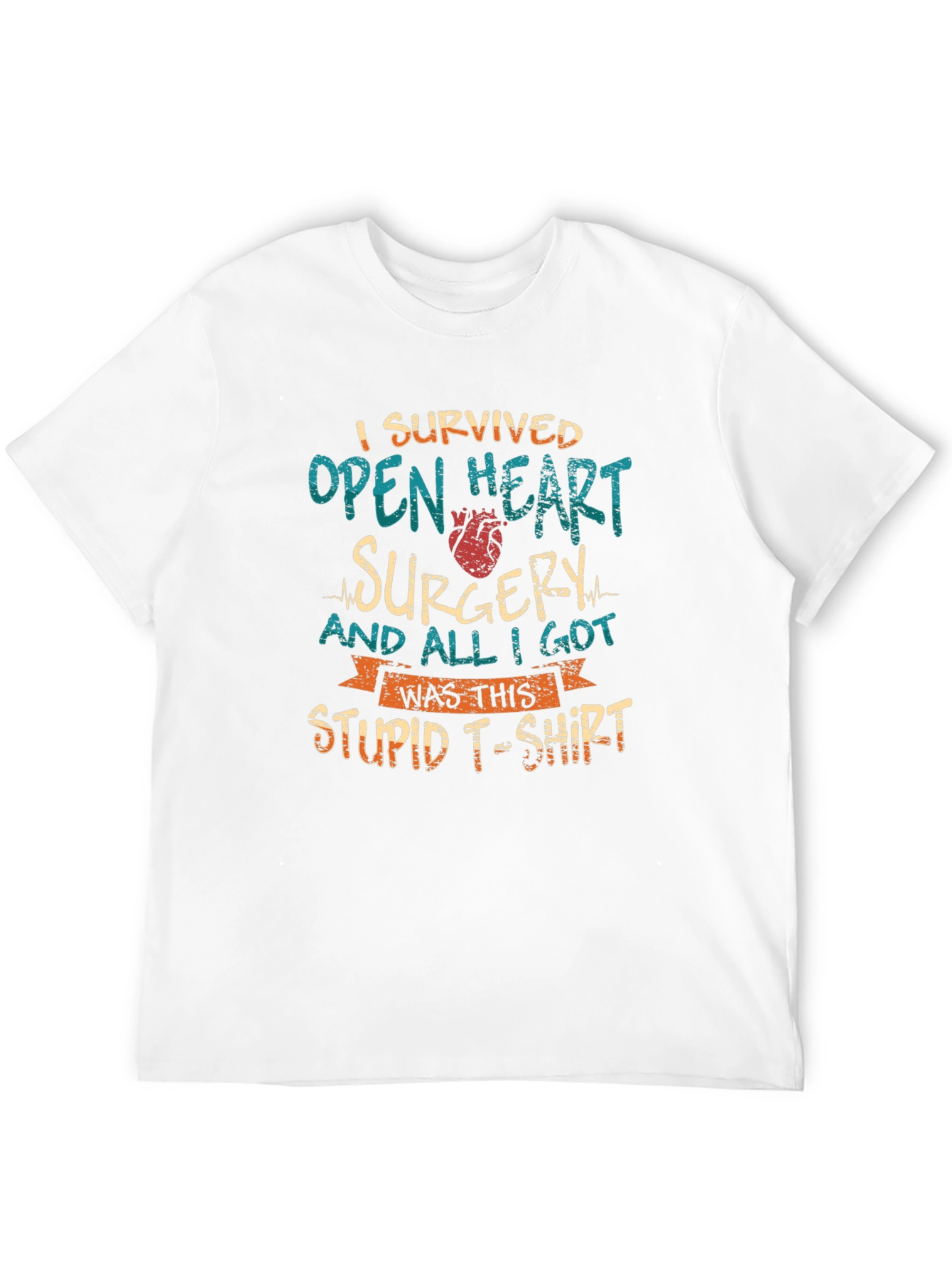 Black Open Heart Surgery Survivor T-Shirt view 12