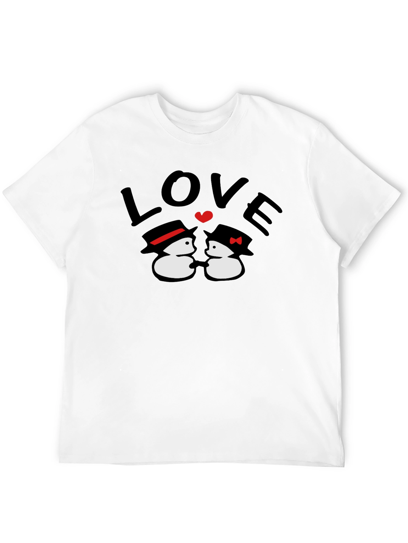 Black Snowman LOVE Graphic T-Shirt view 12