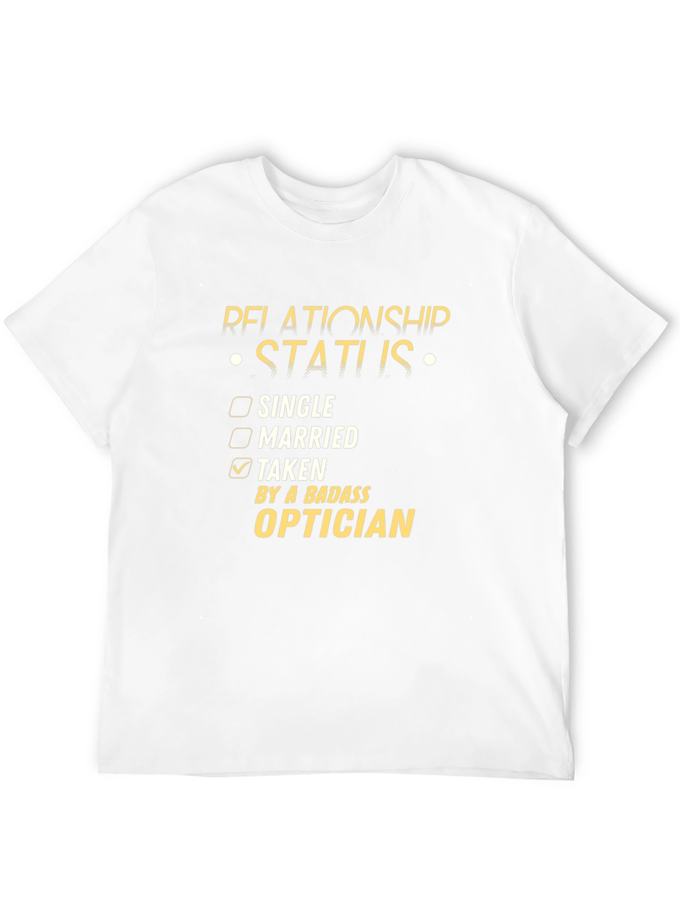 Black Relationship Status Badass Optician Graphic Tee view 12