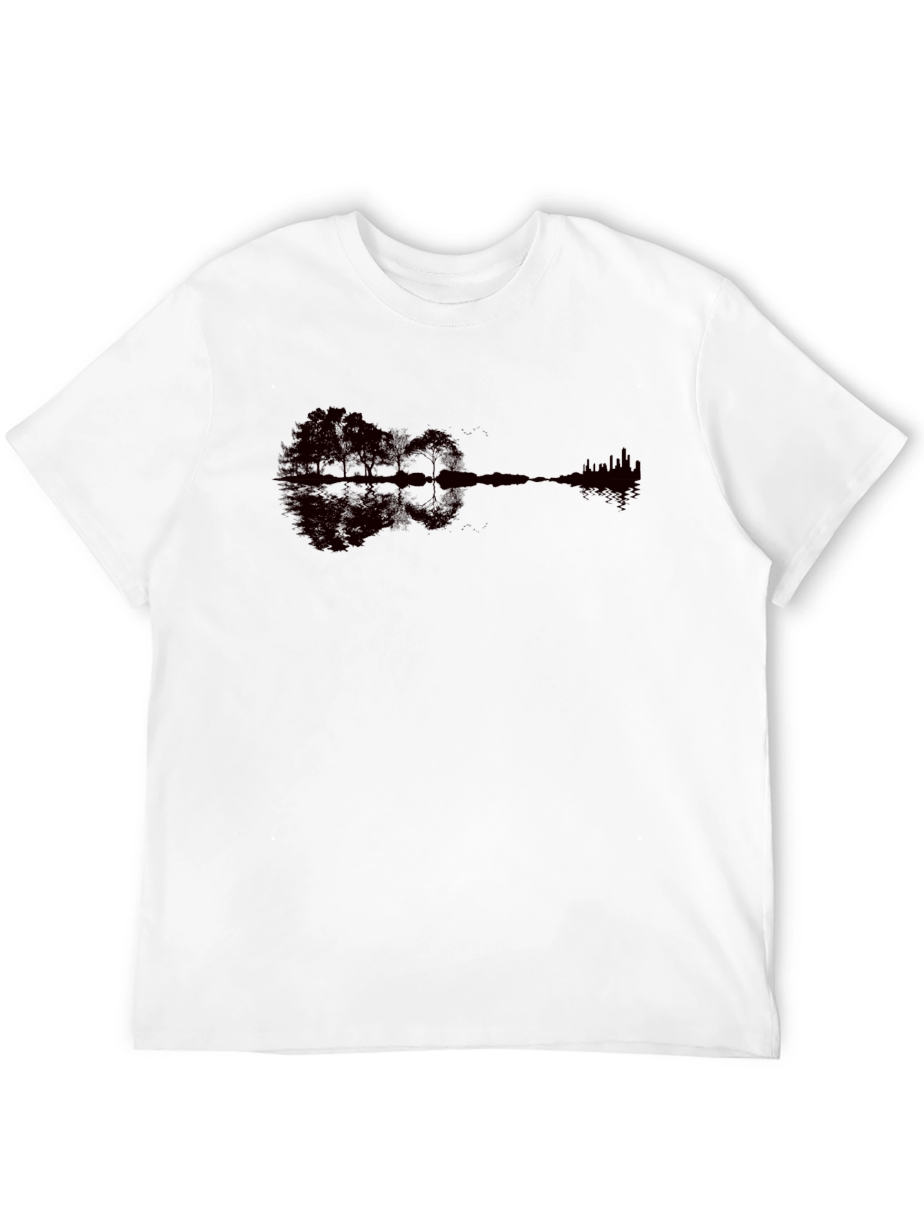 Black Nature Guitar Graphic Tee - Black view 12