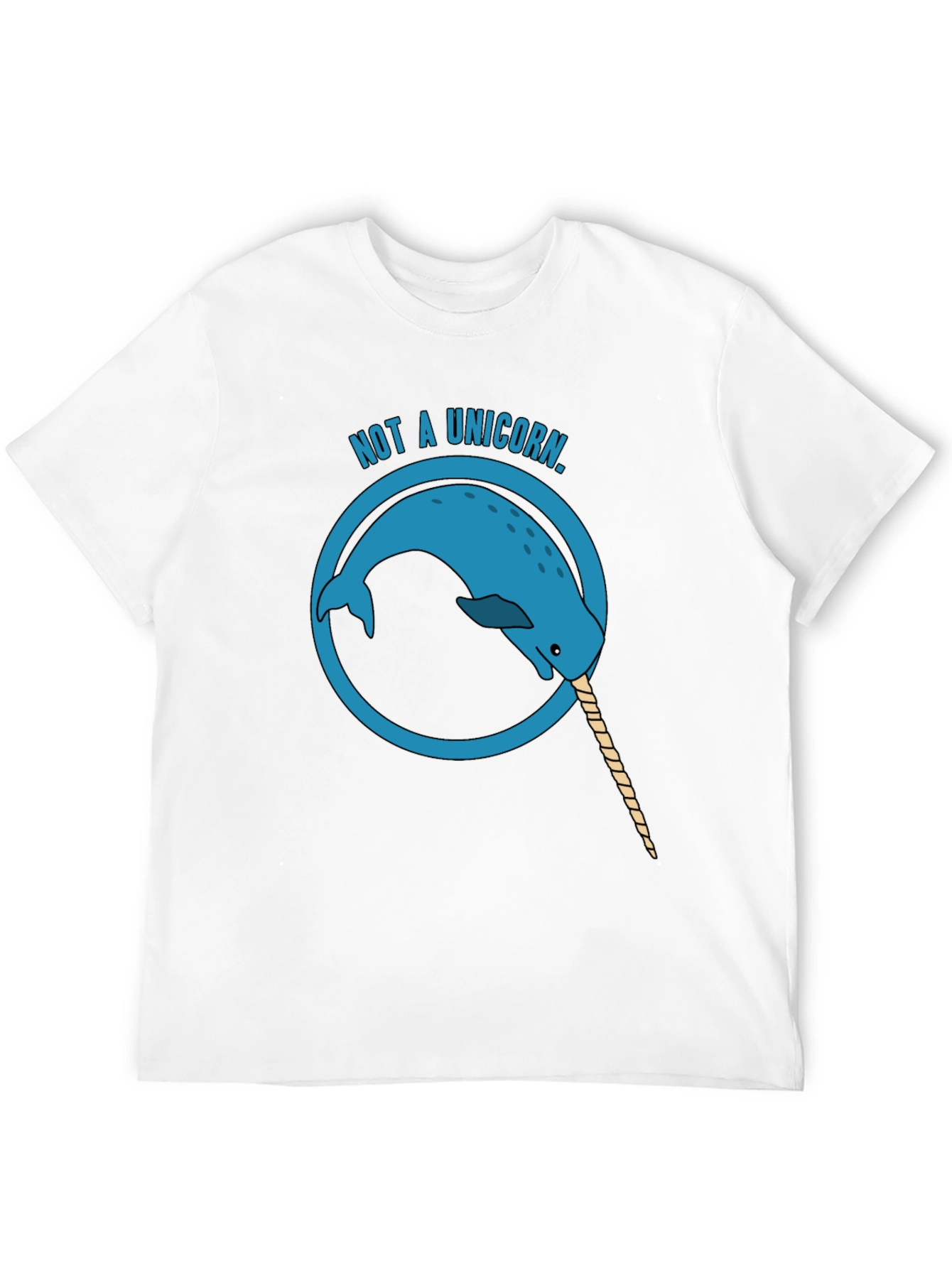 Black Not a Unicorn - Narwhal Graphic Tee - Men's Black T-Shirt view 12