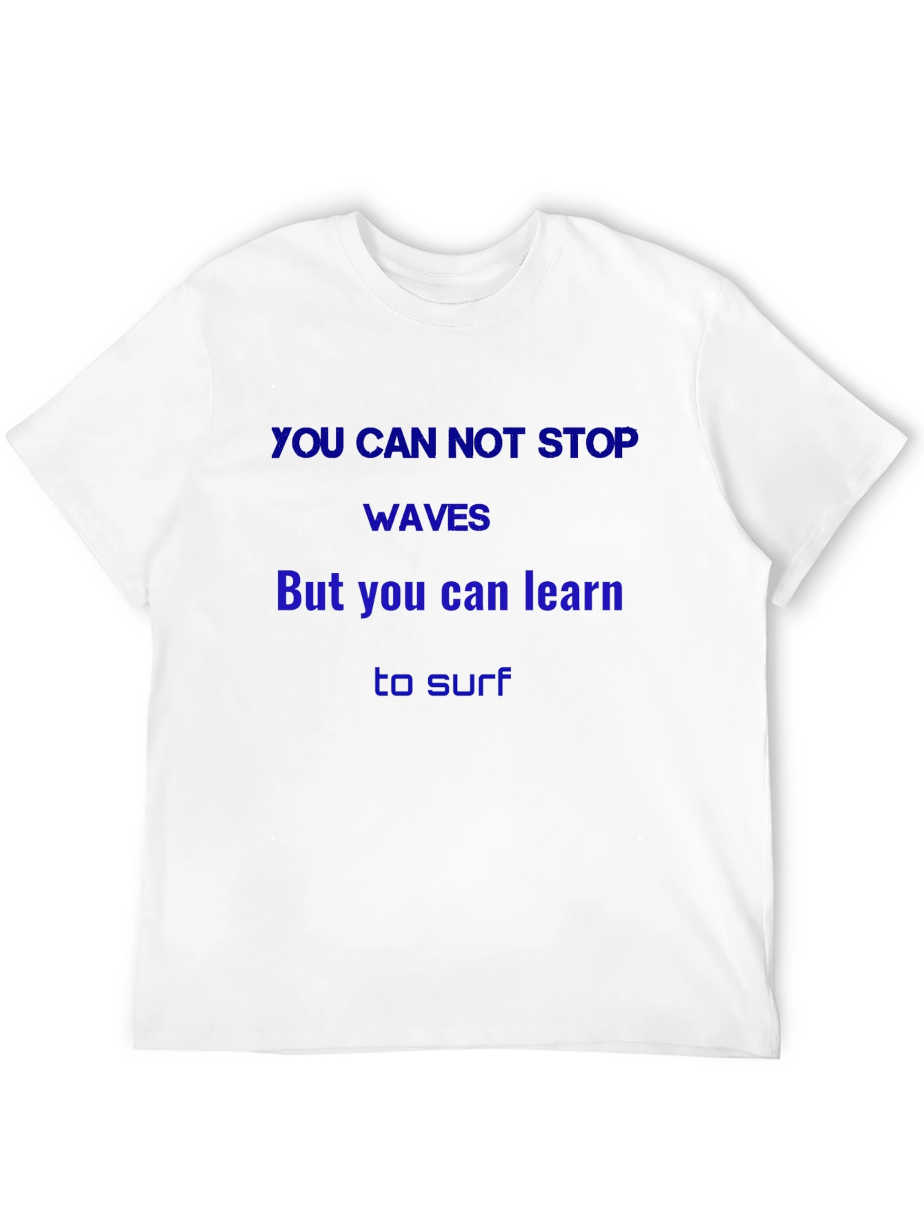 Black Inspirational Waves Graphic T-Shirt - Learn to Surf view 12