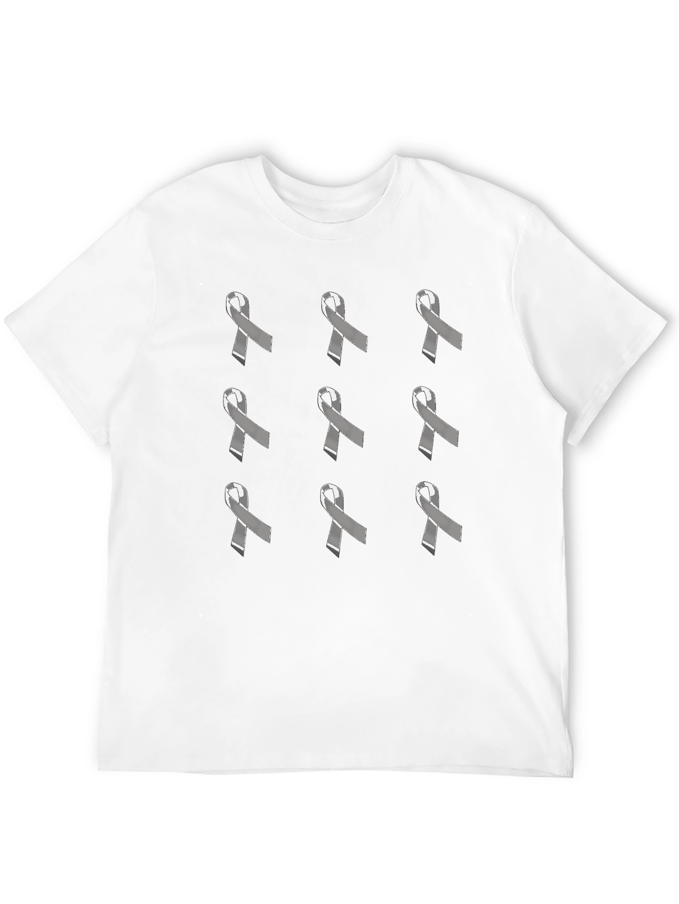 Black Awareness Ribbon Patterned T-Shirt view 12