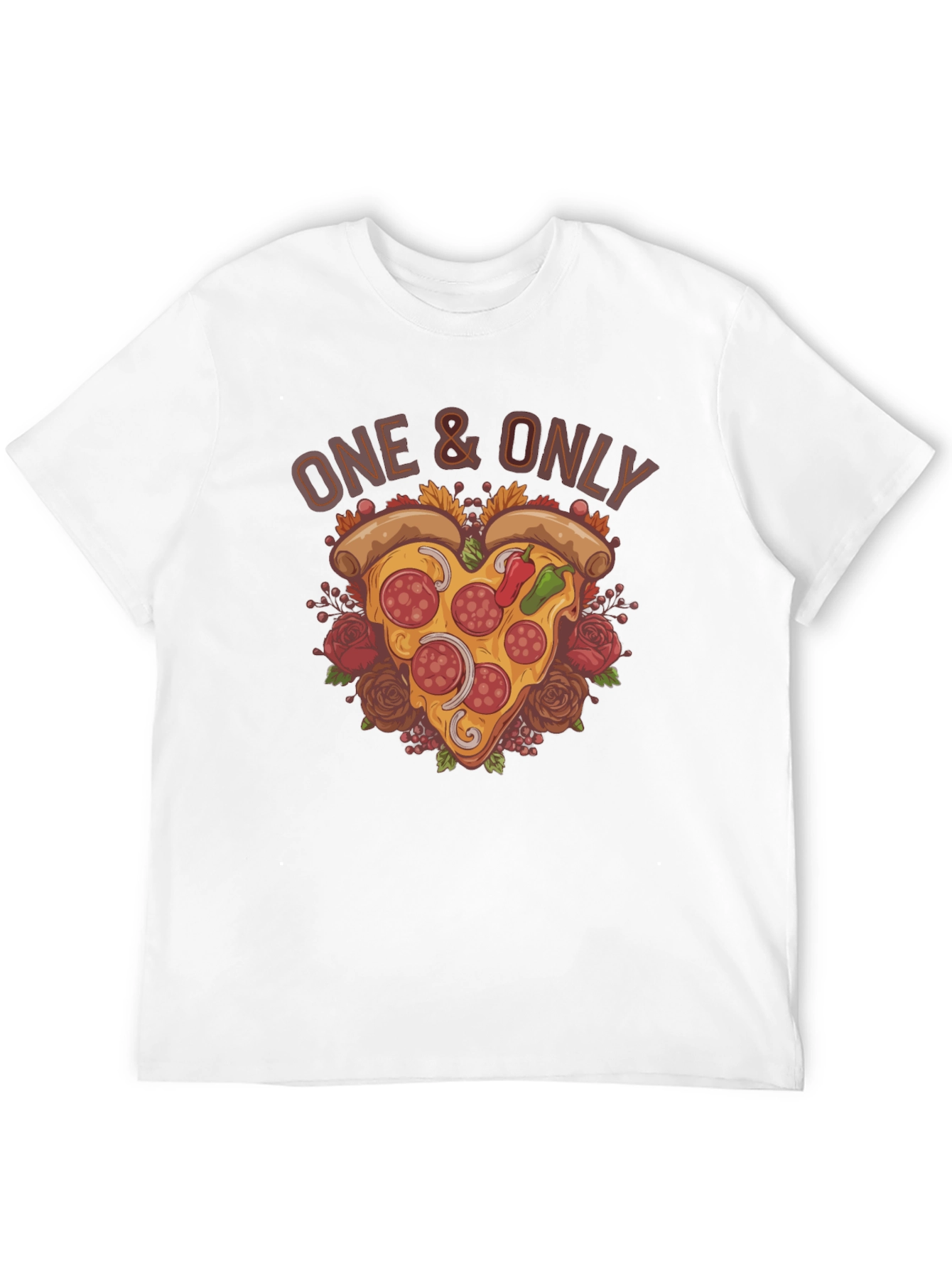 Black One & Only Pizza Heart Graphic T-Shirt view 12