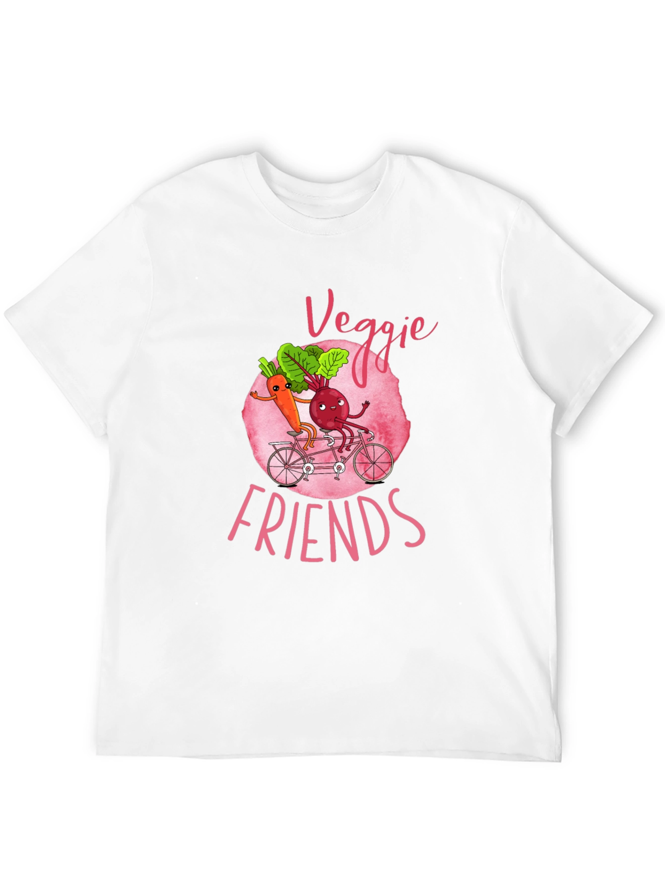 Black Veggie Friends Graphic T-Shirt - Cute Cartoon Design view 12