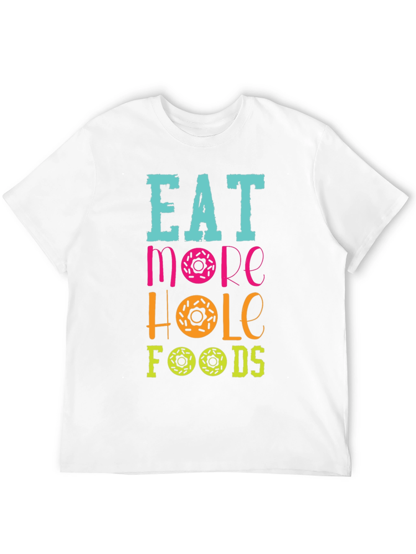 Black Eat More Hole Foods Donut T-Shirt view 12