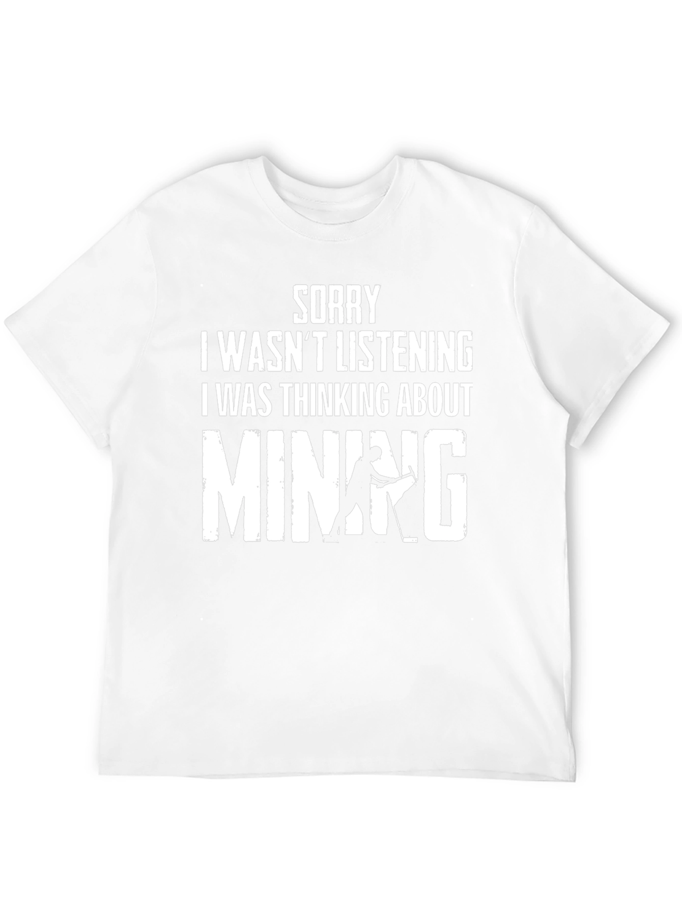 Black Mining Thought Men's Black T-Shirt view 12