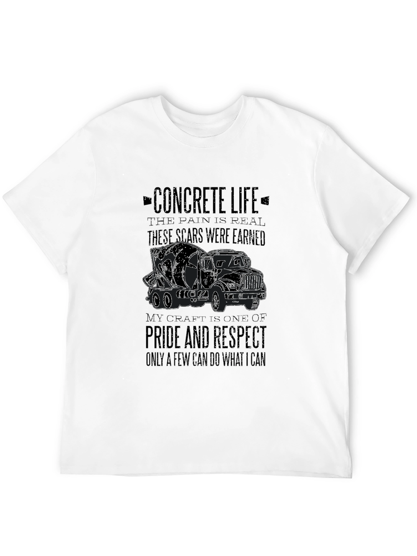 Black Concrete Life T-Shirt view 12