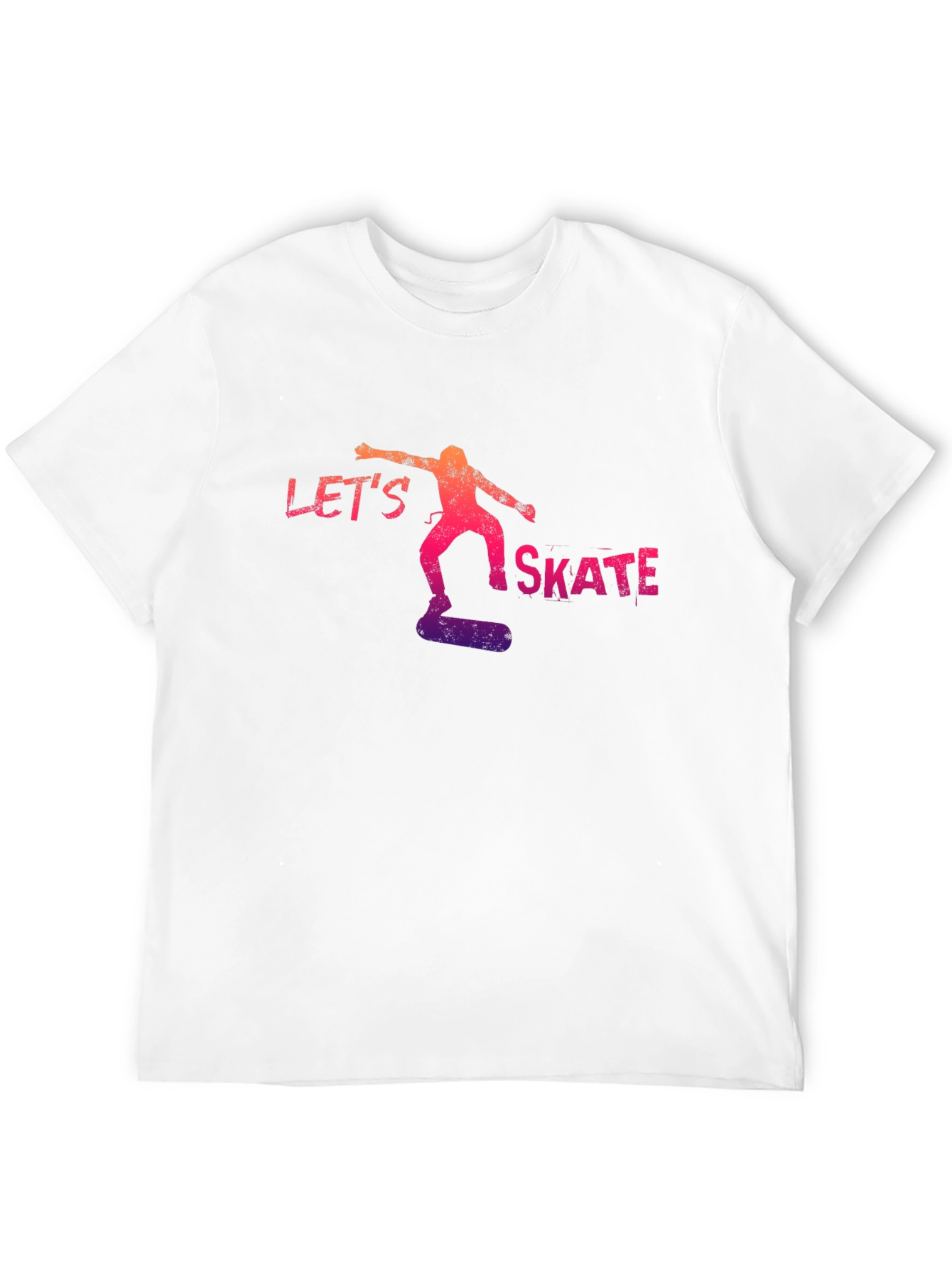 Black Let's Skate T-Shirt - Cool Skater Tee view 12