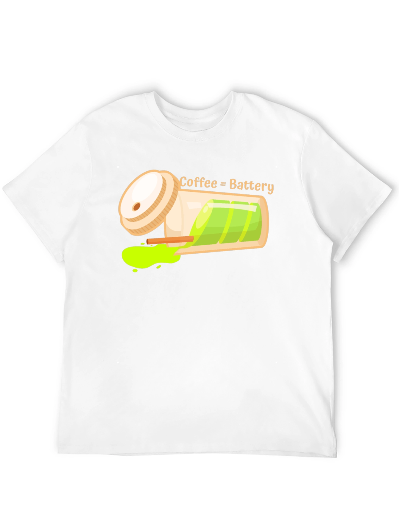 Black Coffee Battery Graphic T-Shirt - Recharge Your Day! view 12
