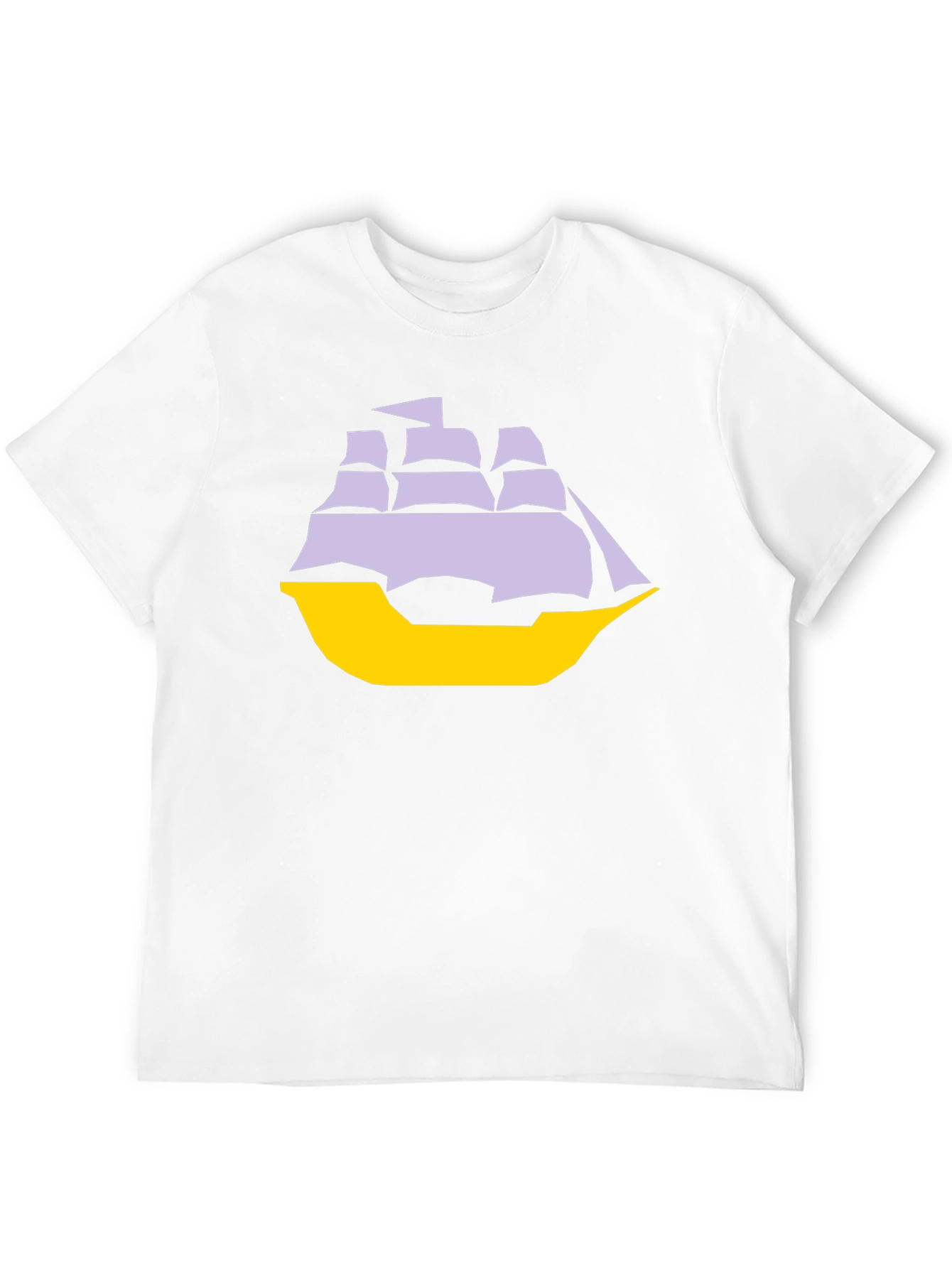 Black Sailboat Graphic Tee - Black Cotton Blend T-Shirt view 12