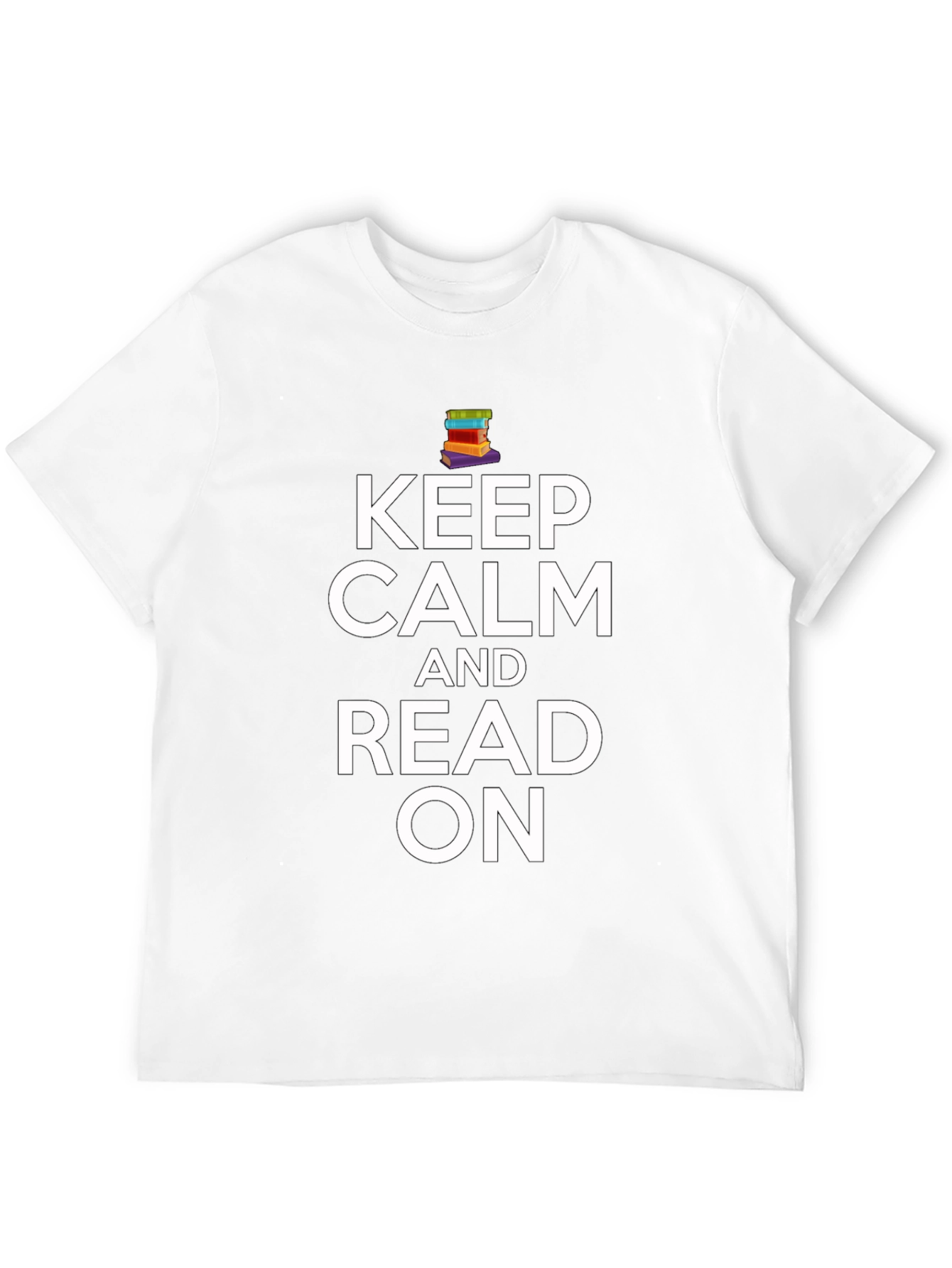 Black Keep Calm and Read On Black T-Shirt view 12
