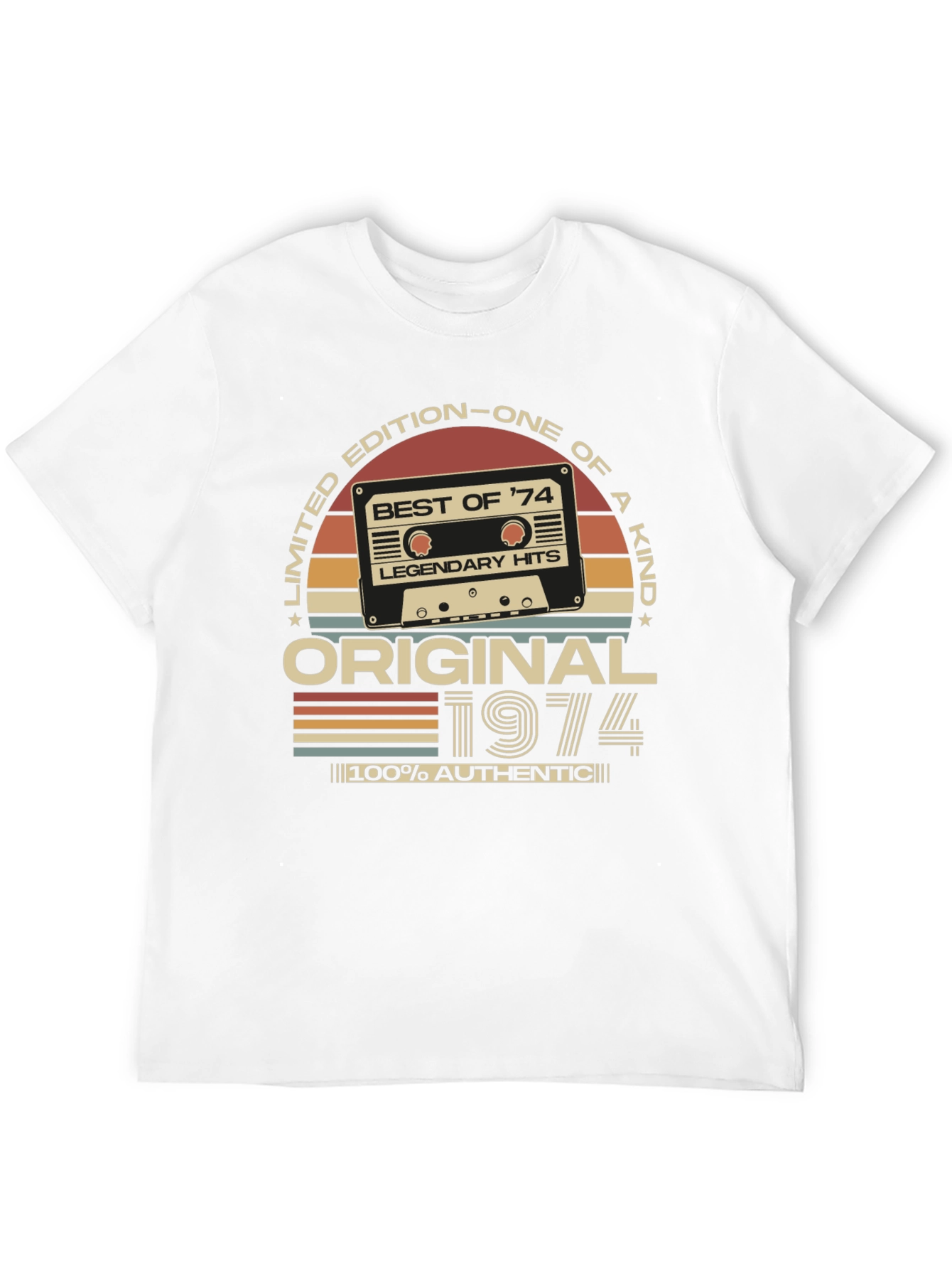 Black Vintage 1974 Birthday T-Shirt - Limited Edition view 12