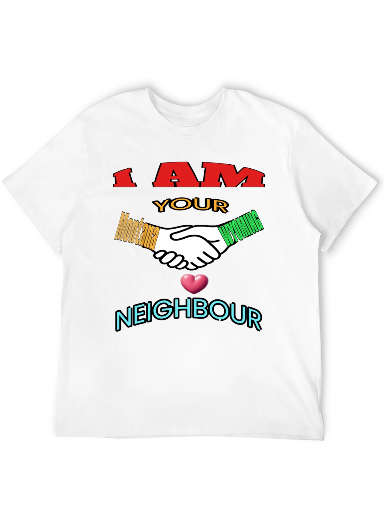 Black I Am Your Neighbour T-Shirt view 12