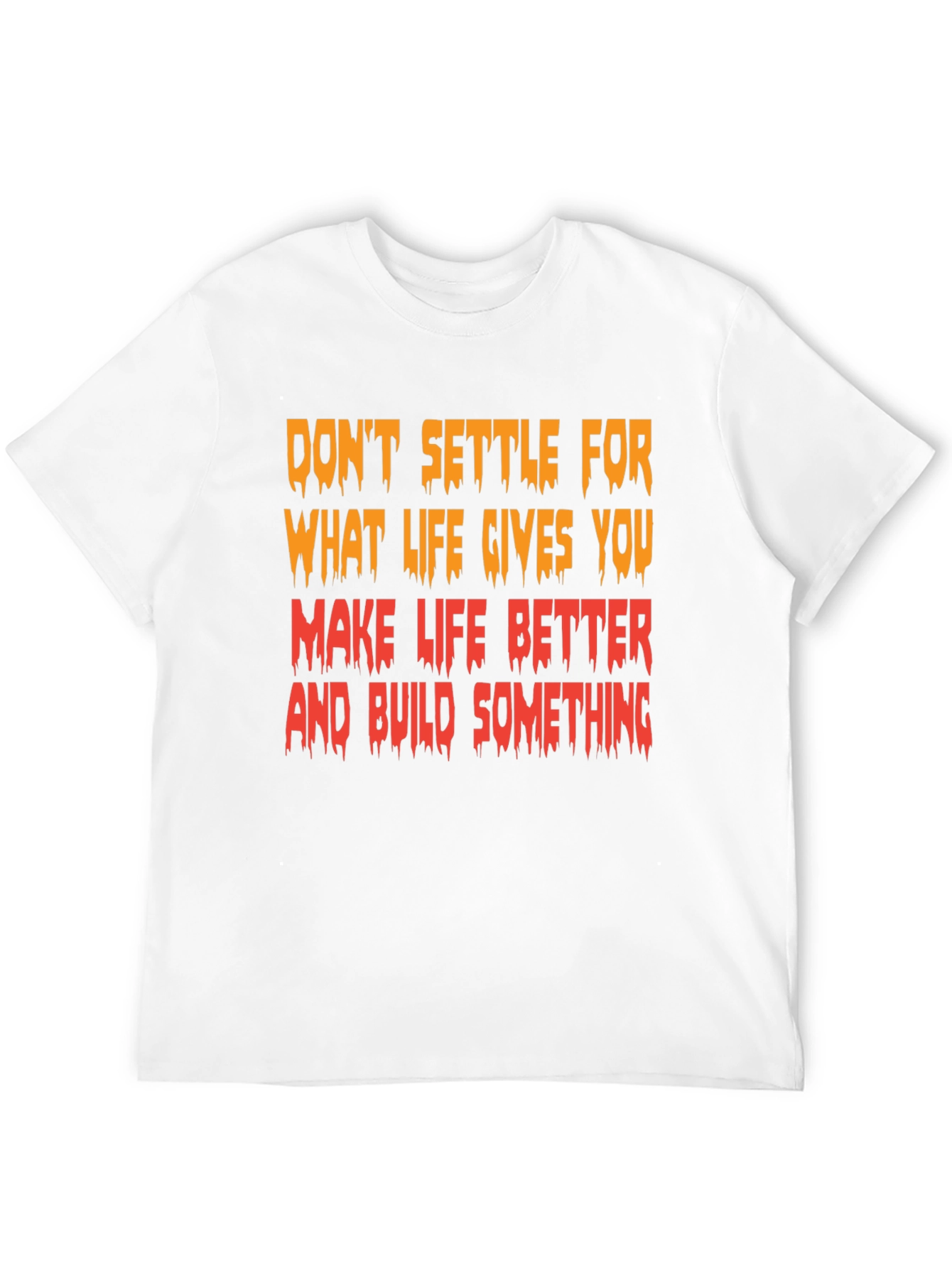 Black Motivational Graphic T-Shirt - "Make Life Better" view 12