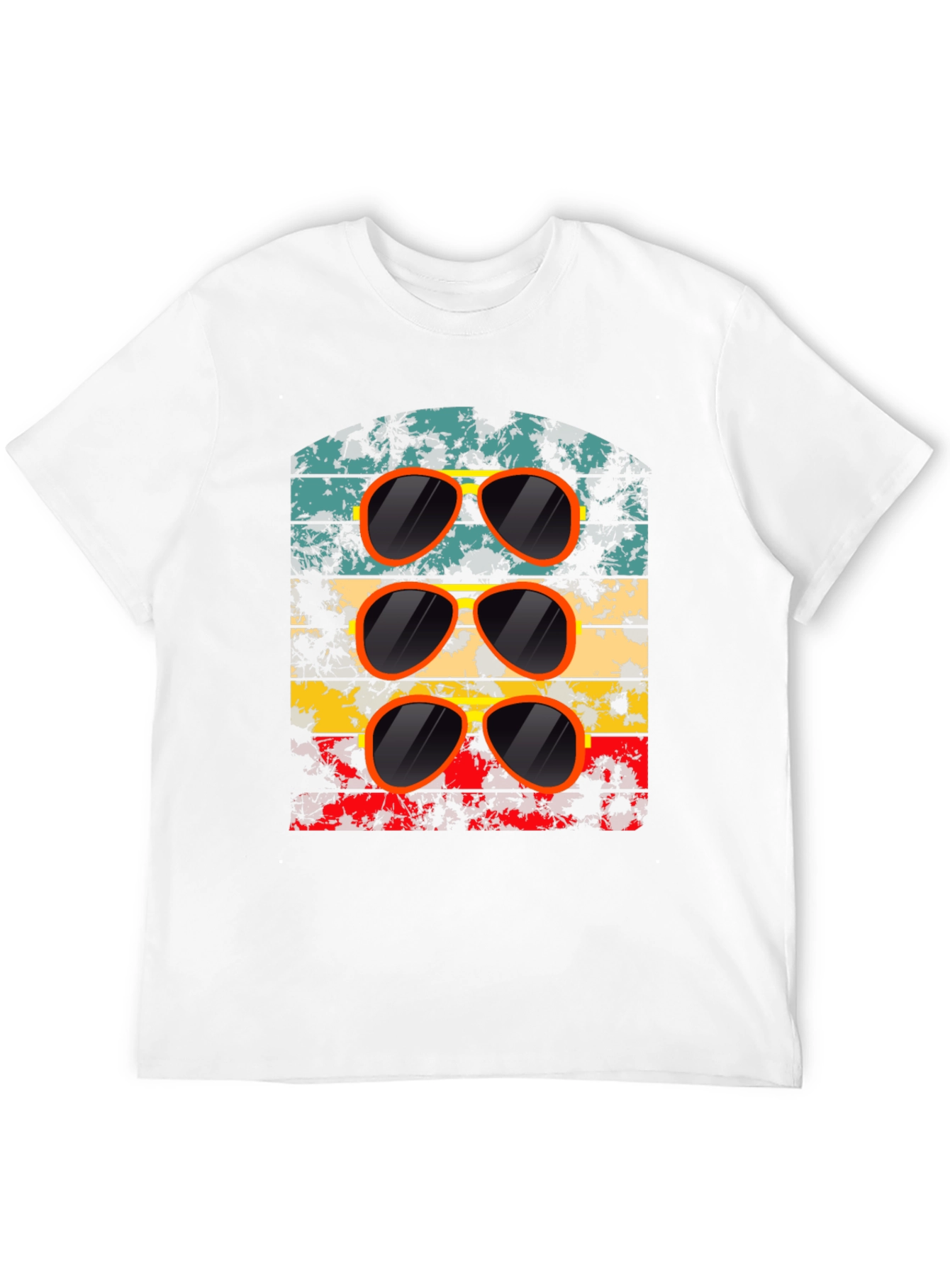 Black Retro Sunglasses T-Shirt - Cool Vintage Design view 12