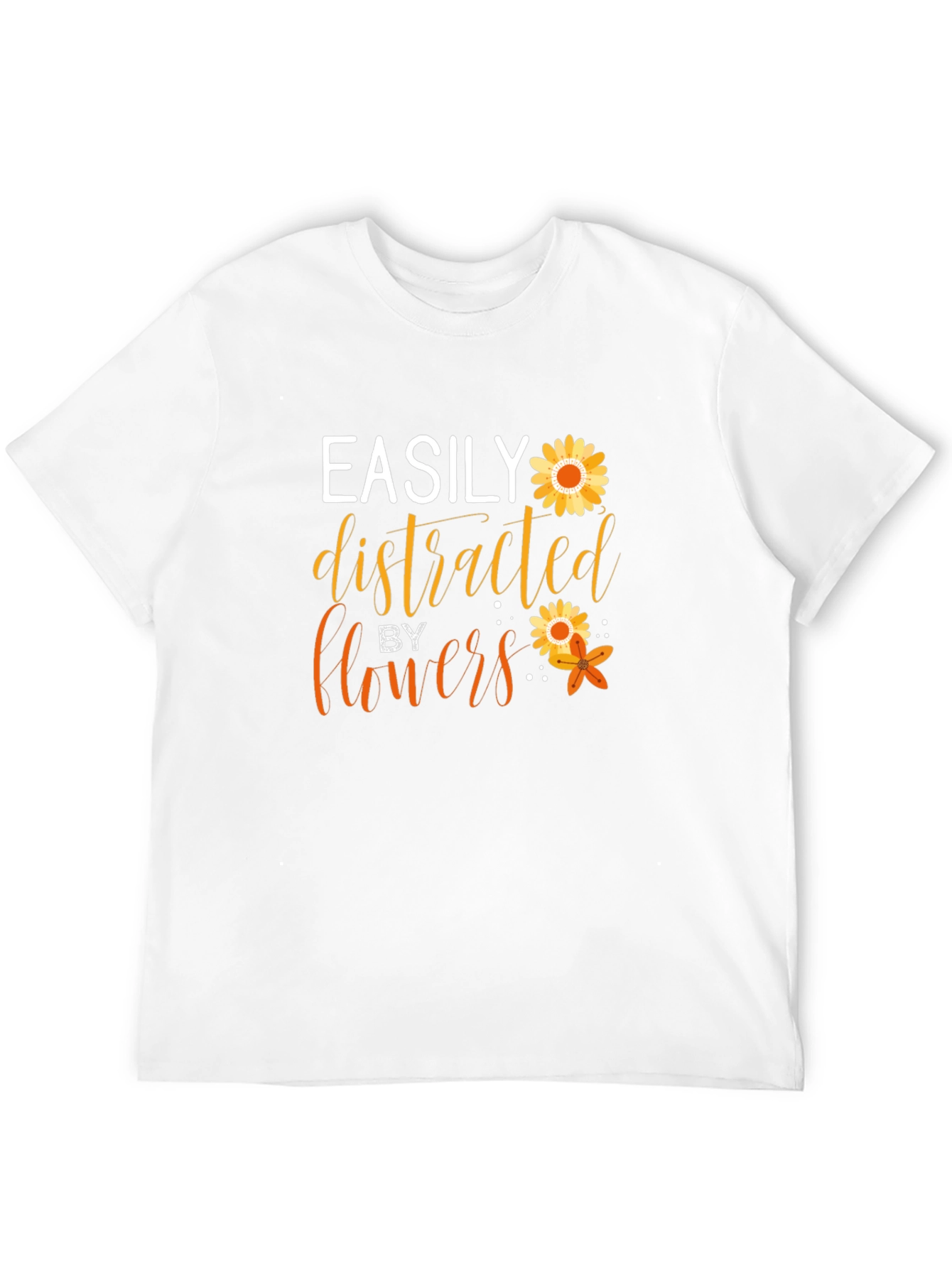 Black Easily Distracted By Flowers Graphic Tee view 12