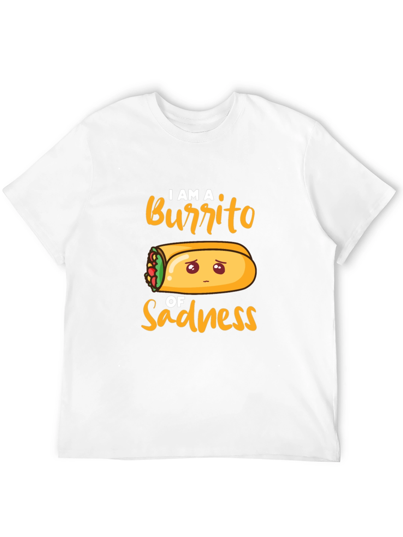Black Sad Burrito Graphic T-Shirt - Unisex Cotton Tee view 12
