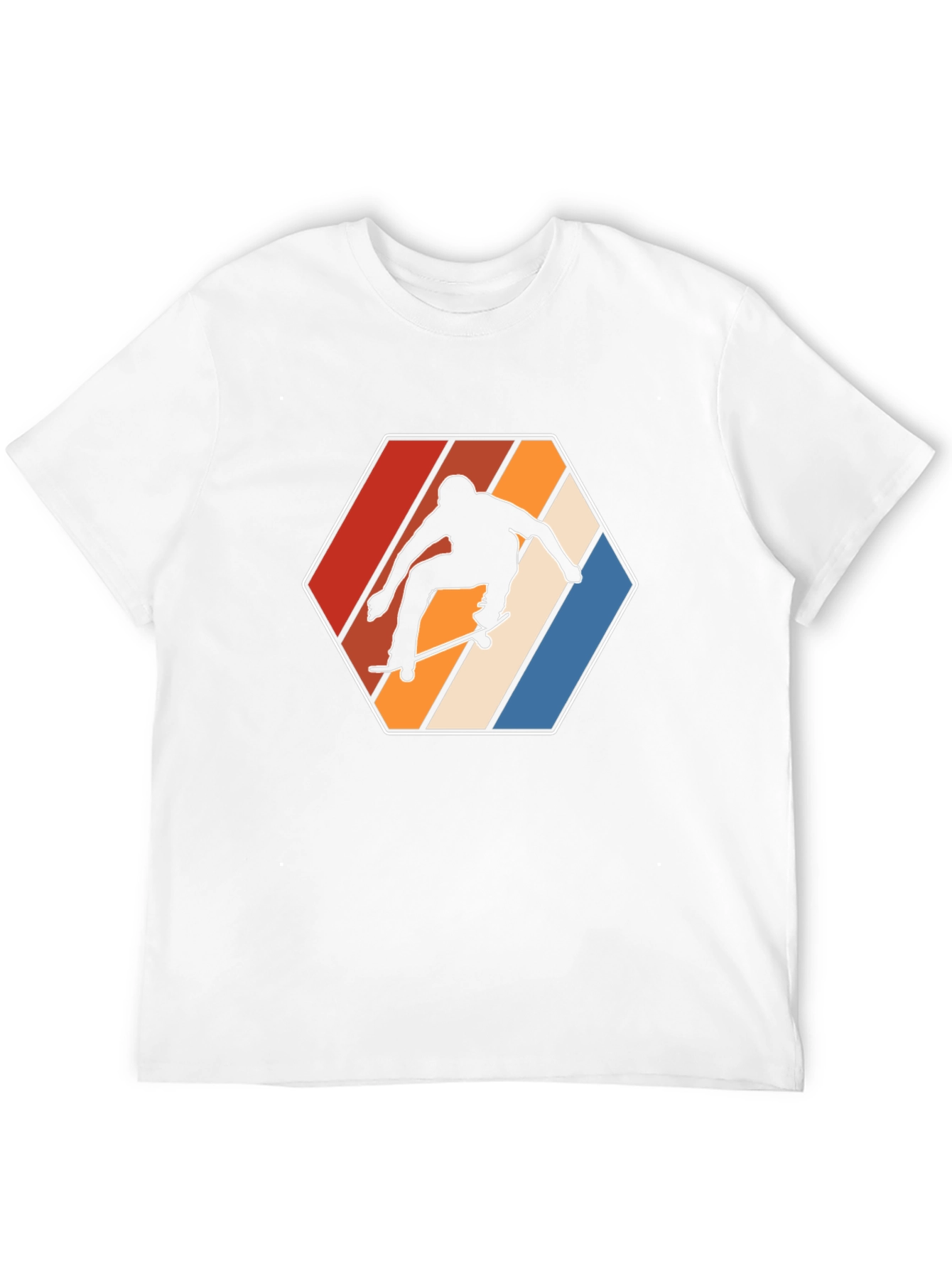 Black Retro Skateboarder Graphic T-Shirt view 12