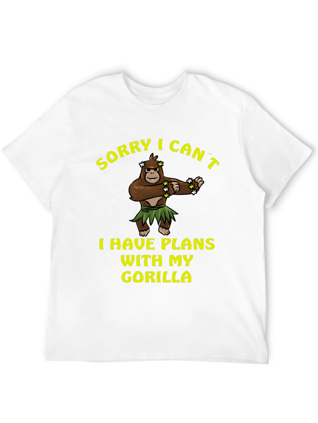 Black Sorry I Can't, Gorilla T-Shirt view 12