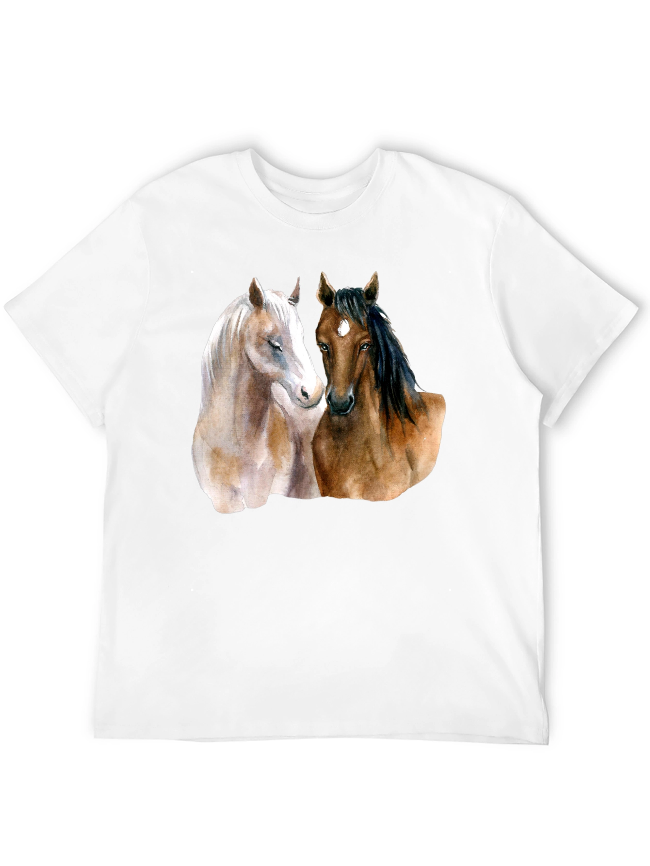Black Horse Lover's T-Shirt: Artistic Equestrian Design view 12