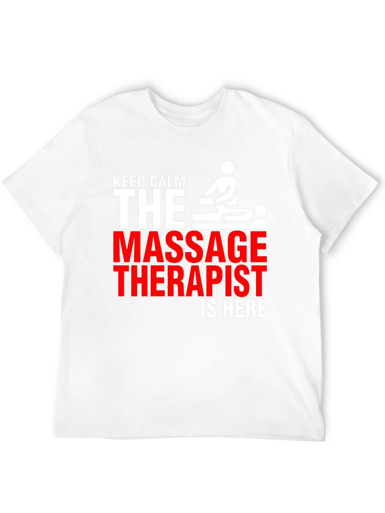 Black Keep Calm Massage Therapist T-Shirt view 12