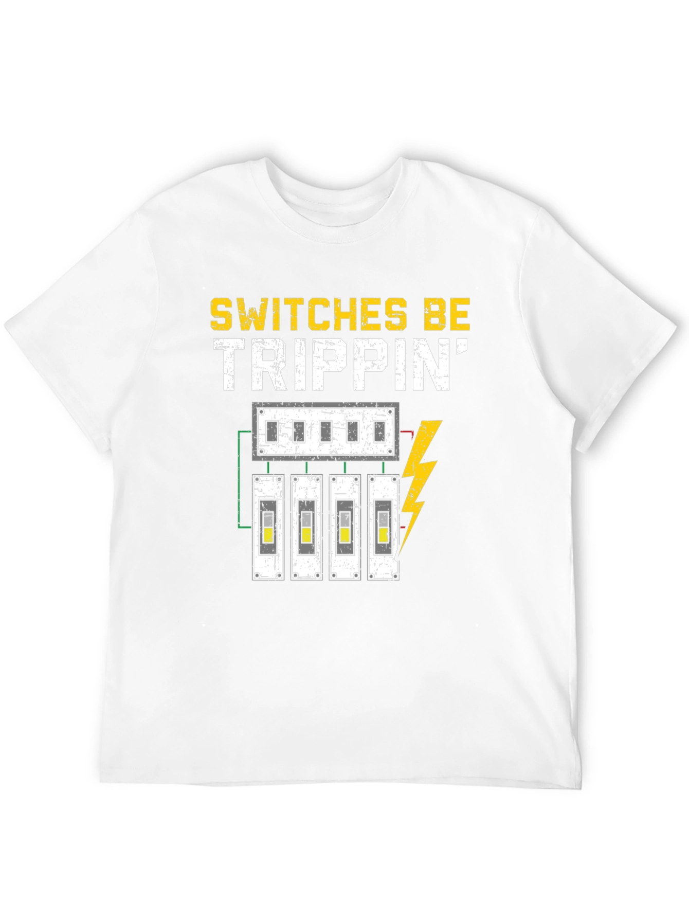 Black Switches Be Trippin' Funny Electrician T-Shirt view 12