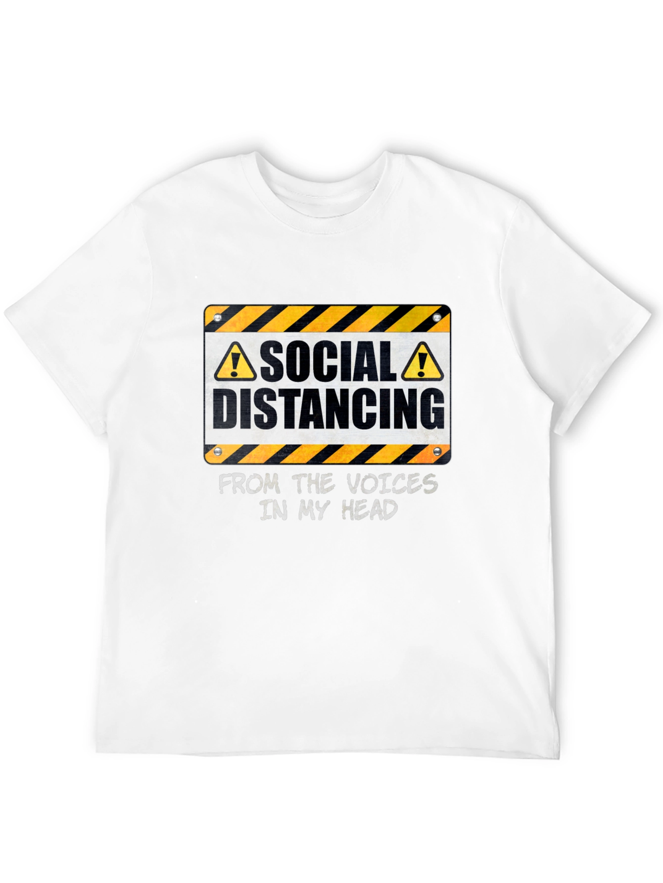Black Social Distancing From Voices T-Shirt view 12