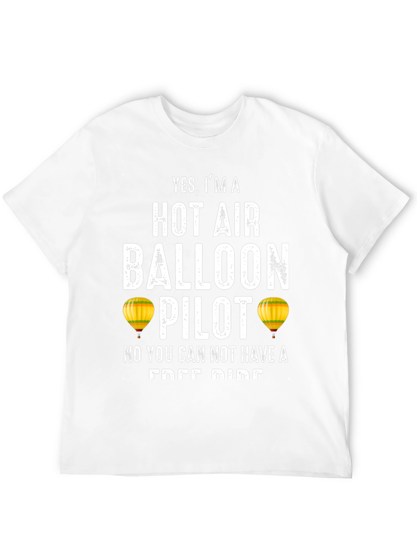 Black Hot Air Balloon Pilot Funny T-Shirt view 12