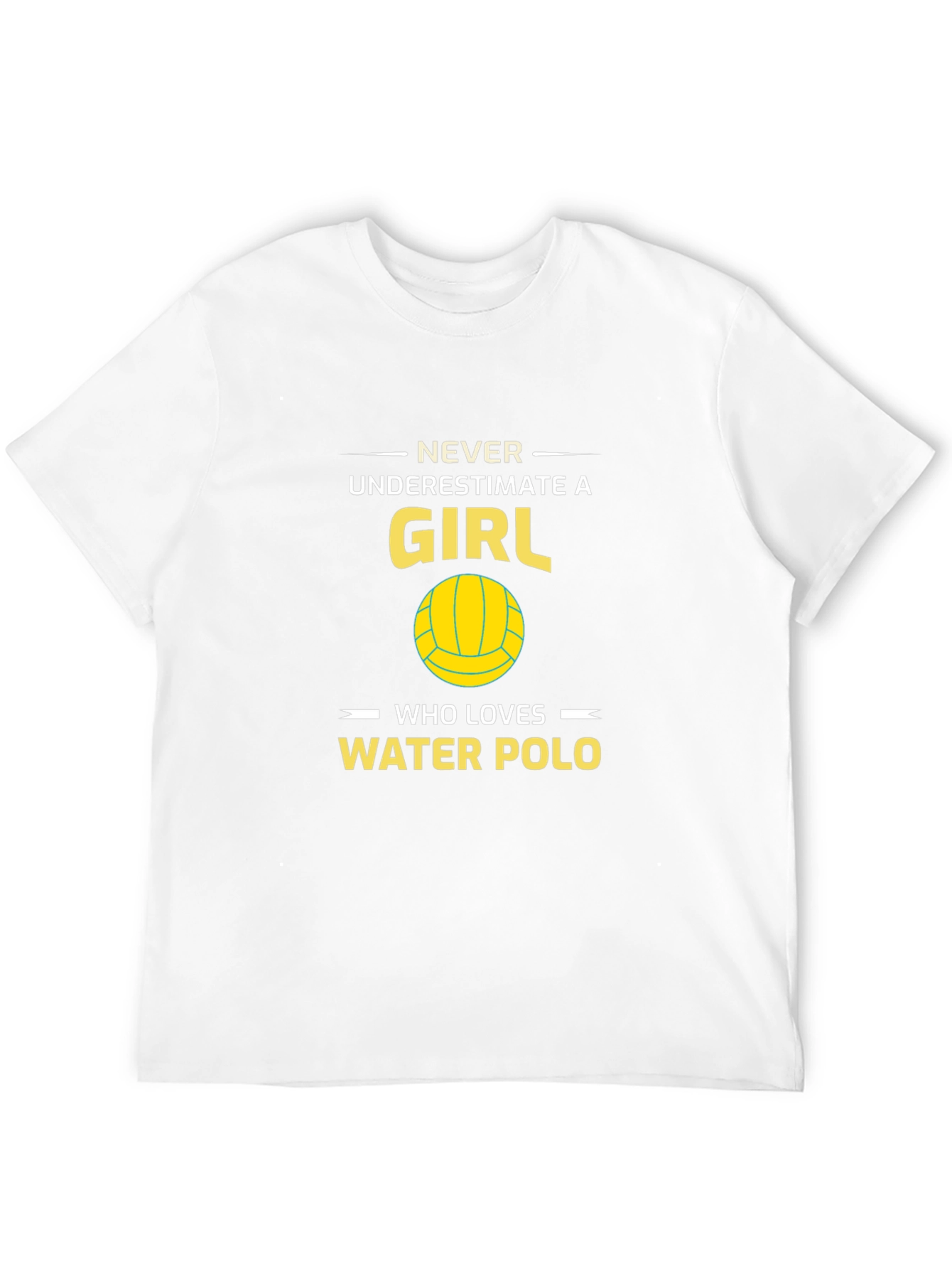 Black Water Polo Girl T-Shirt - Never Underestimate view 12