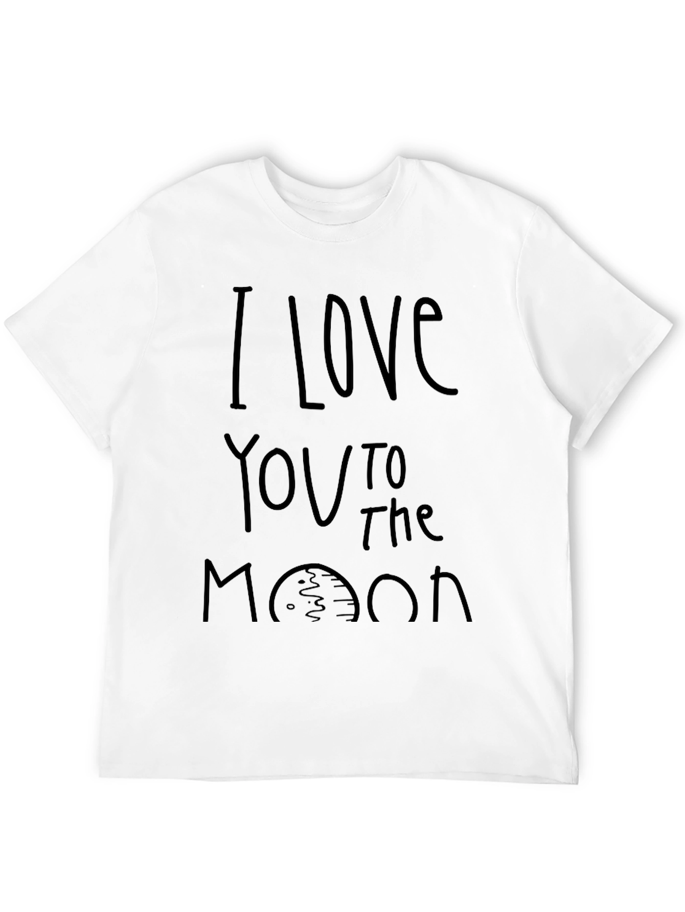 Black I Love You To The Moon Black Tee view 12