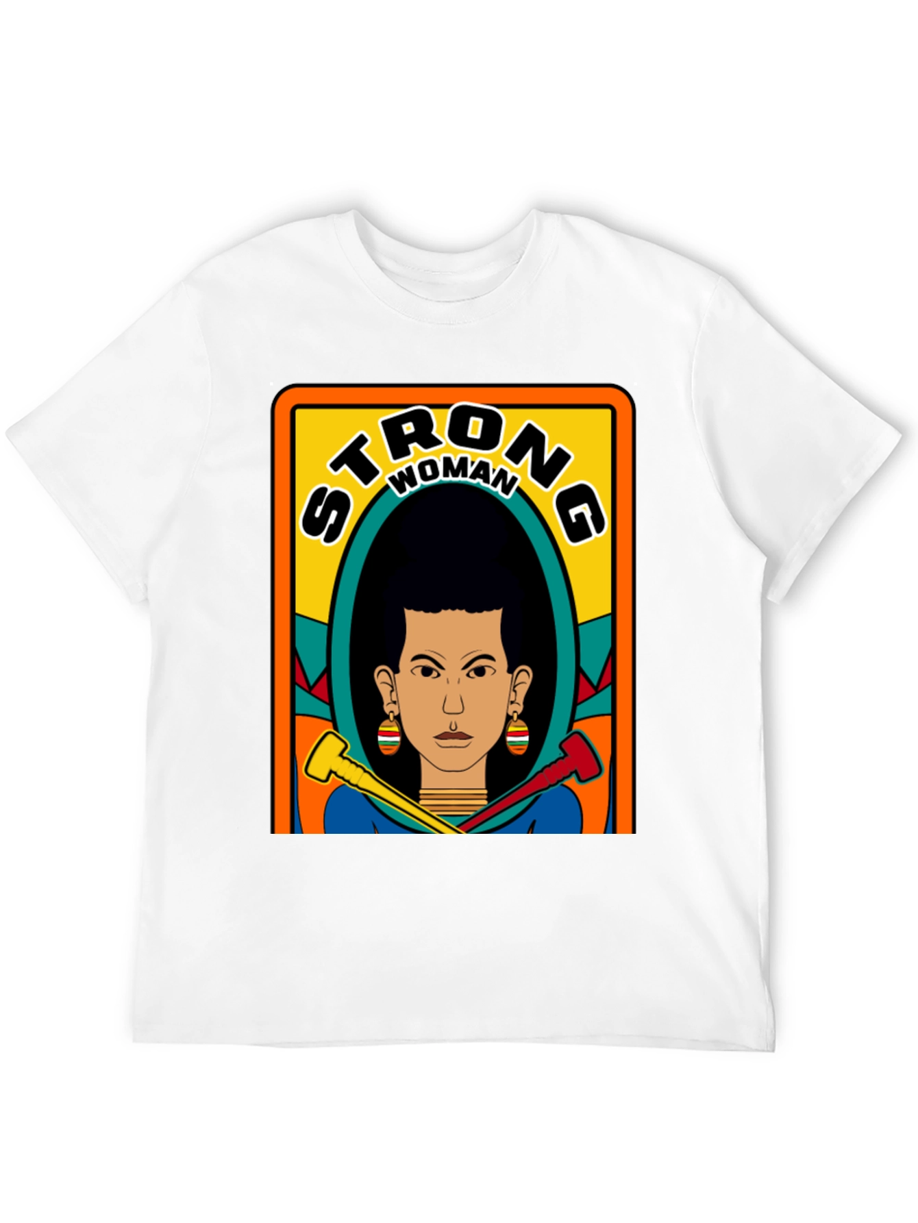 Black Strong Woman Graphic Tee - Black view 12