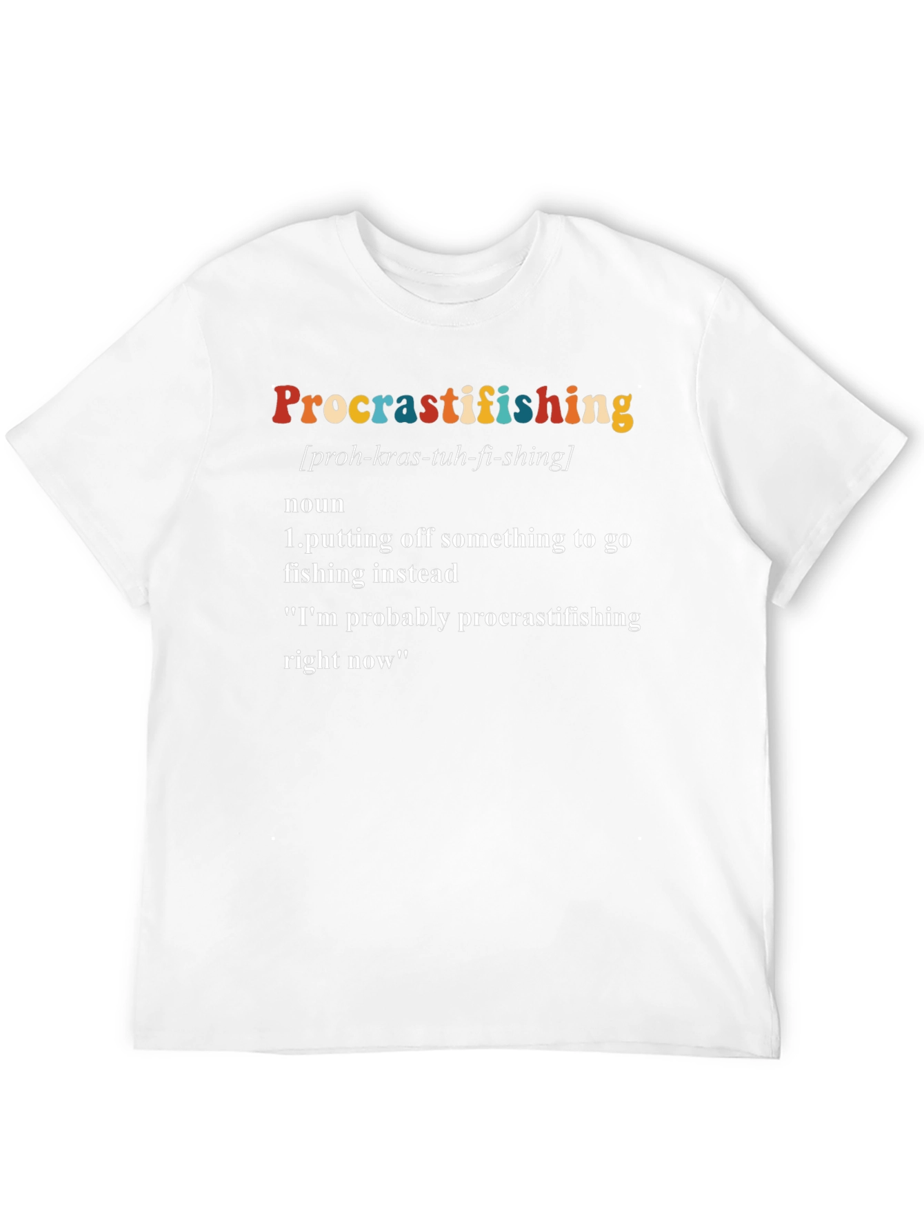 Black Procrastifishing Graphic Tee - Funny Fishing Definition Shirt view 12