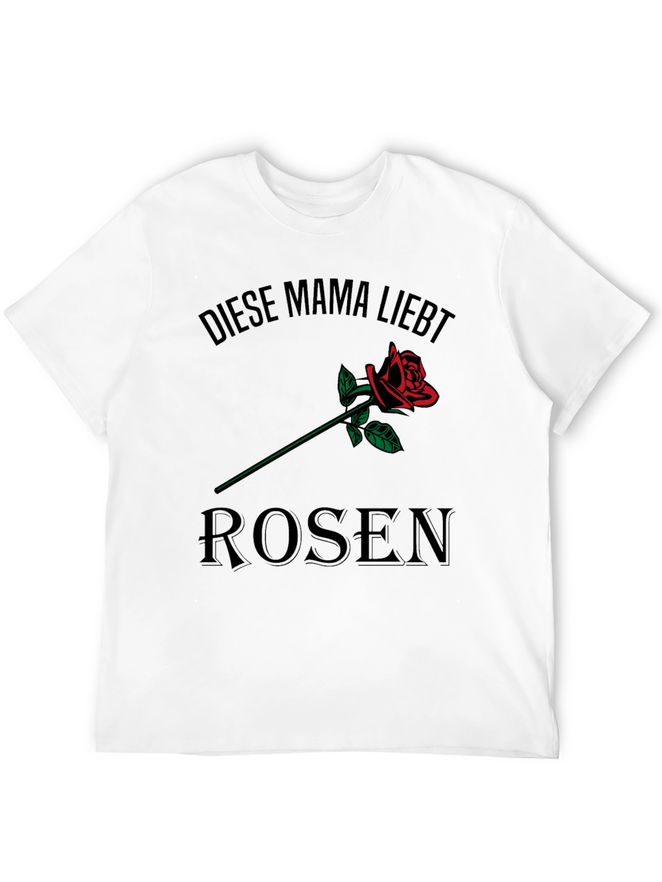 Black Diese Mama Liebt Rosen T-Shirt - Black view 12