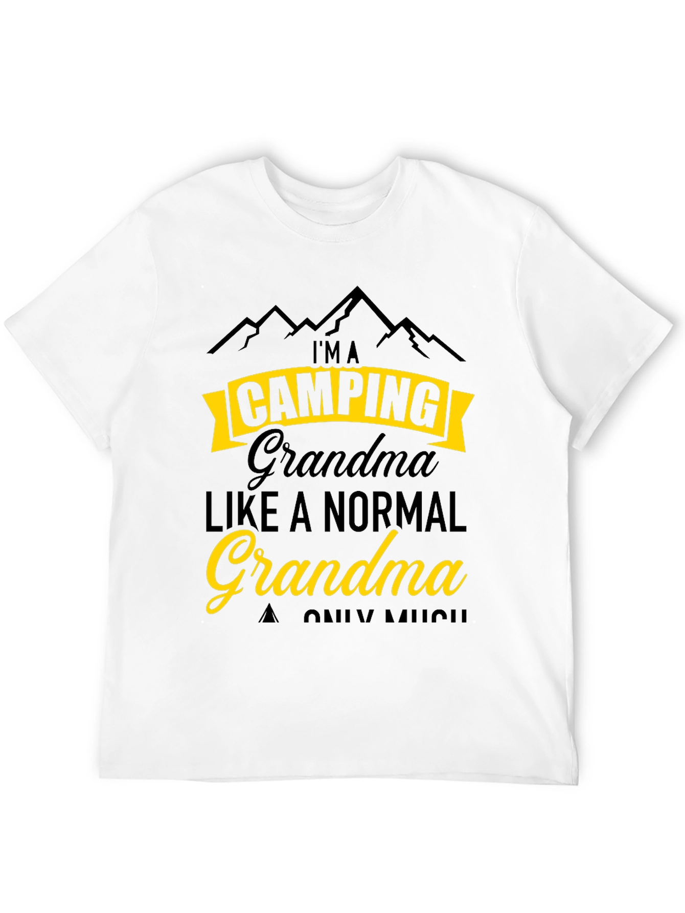 Black Camping Grandma T-Shirt - Funny Outdoor Tee view 12