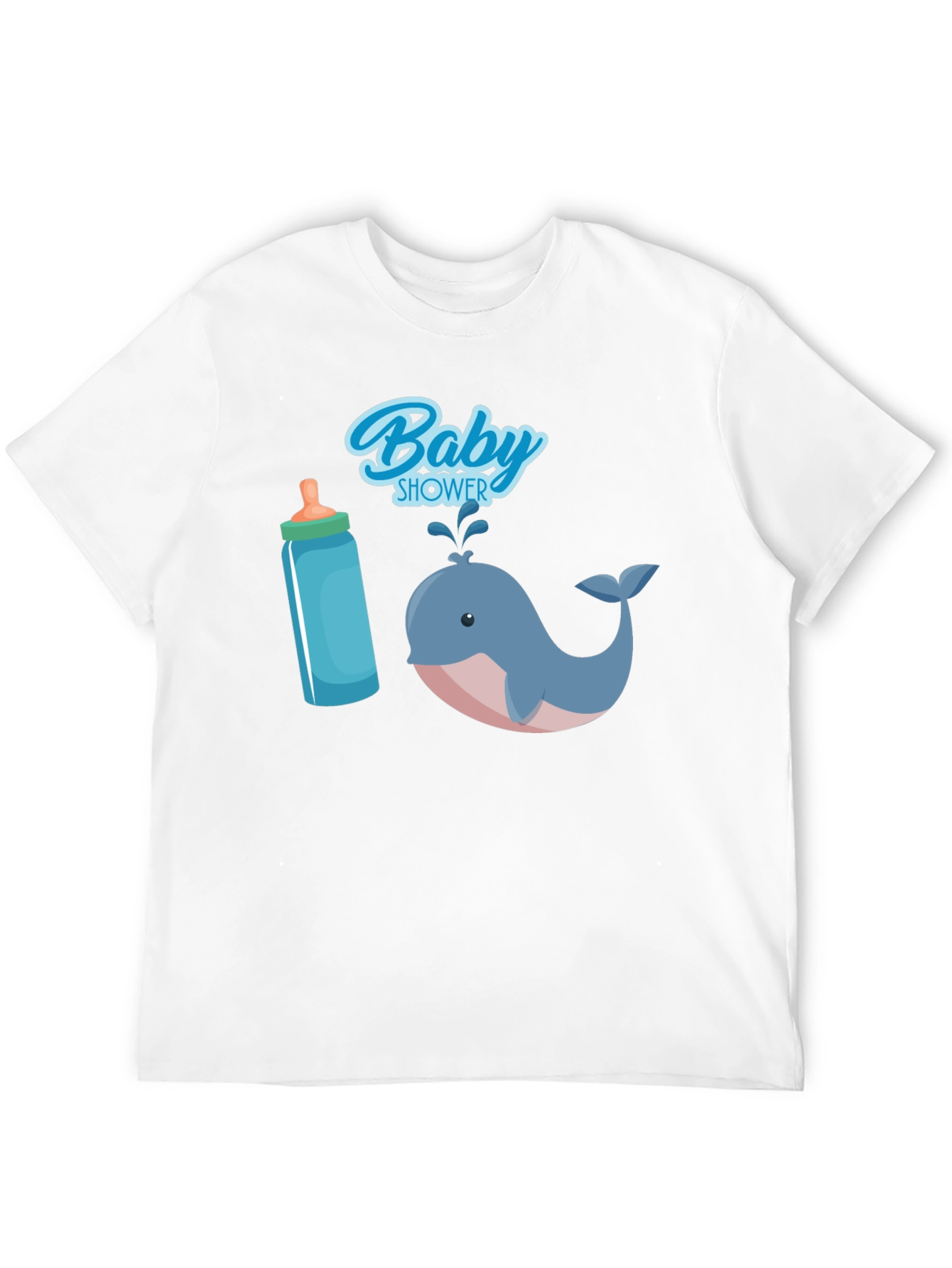 Black Baby Shower Whale T-Shirt view 12