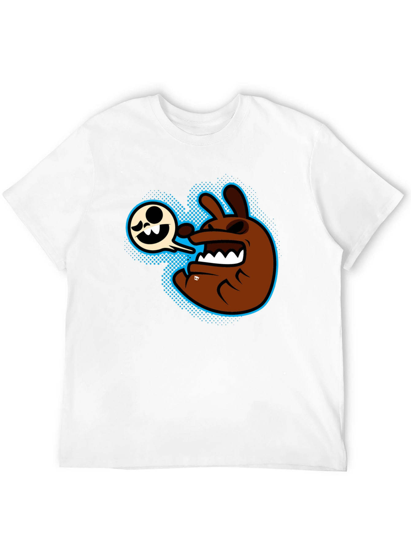Black Cartoon Character Graphic T-Shirt - Men's Black Tee view 12