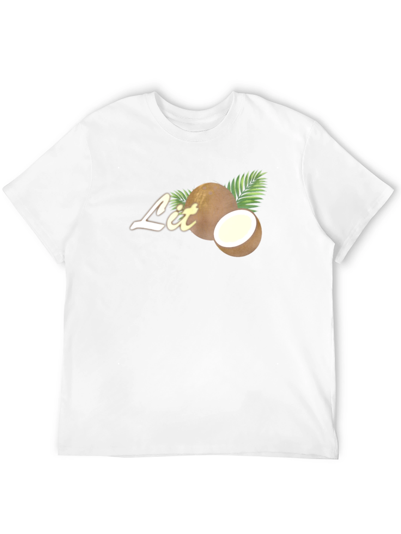 Black Coconut Lit Tee - Tropical Vibes T-Shirt view 12