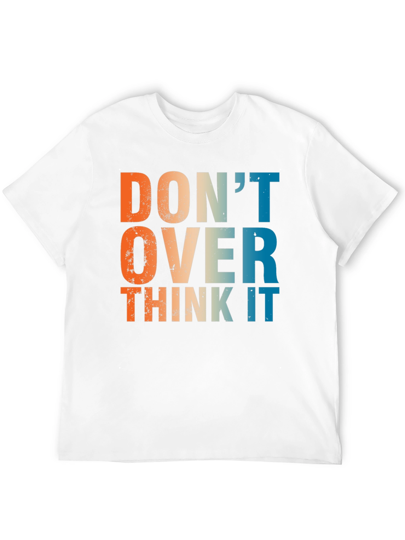 Black Don't Over Think It - Retro Graphic T-Shirt view 12