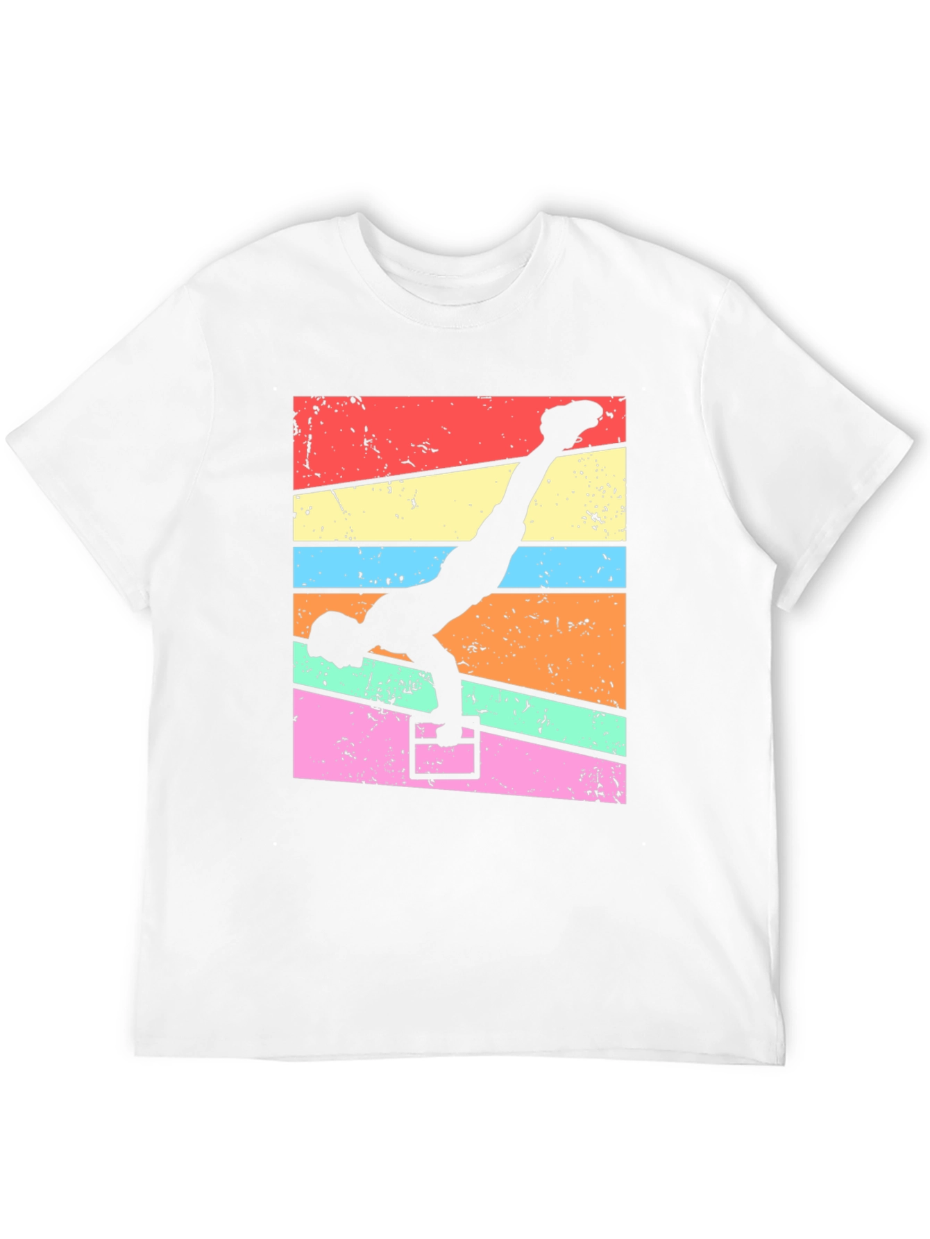 Black Gymnast Handstand T-Shirt - Retro Fitness Tee view 12