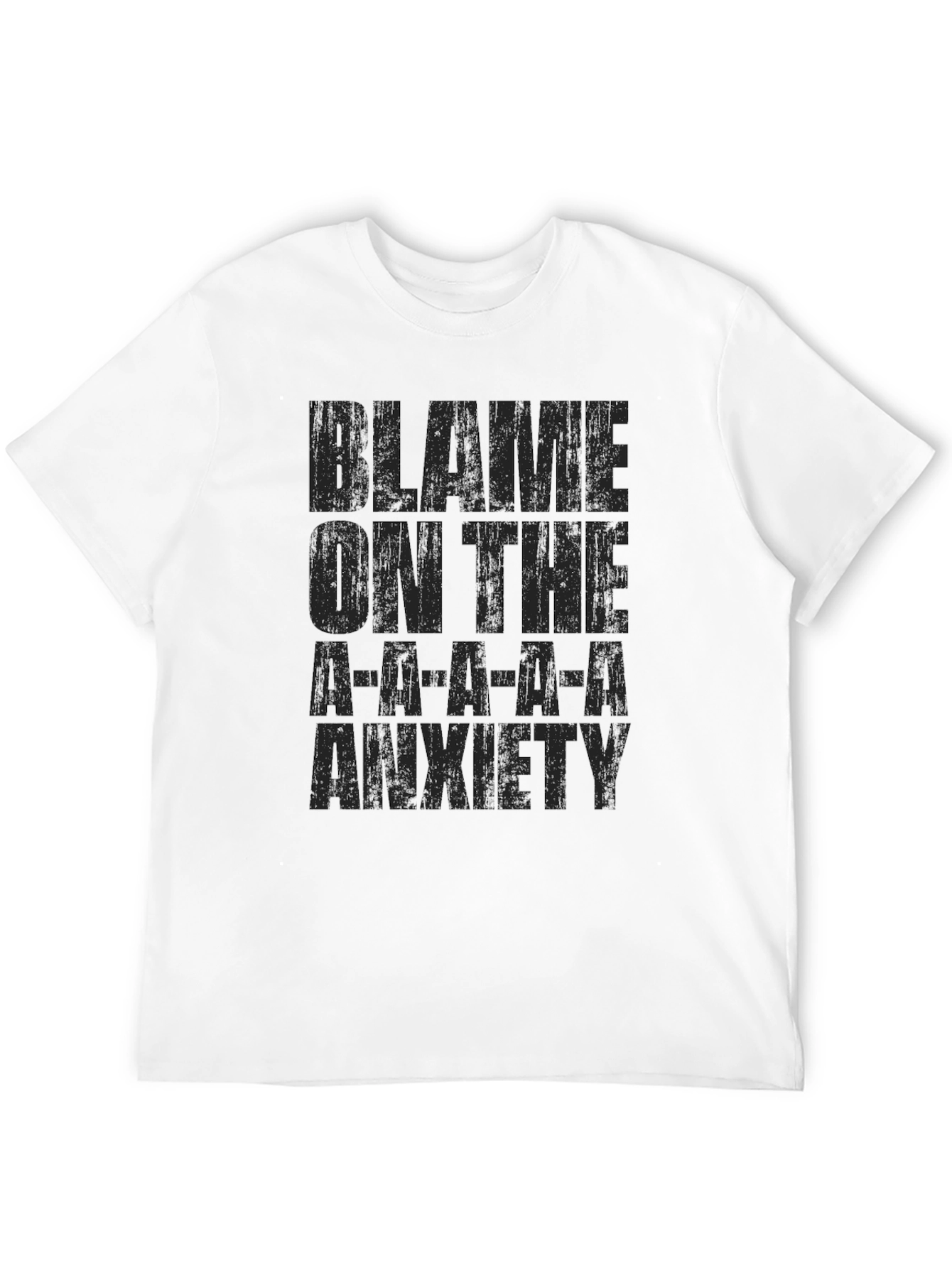 Black Blame on the Anxiety Graphic T-Shirt view 12
