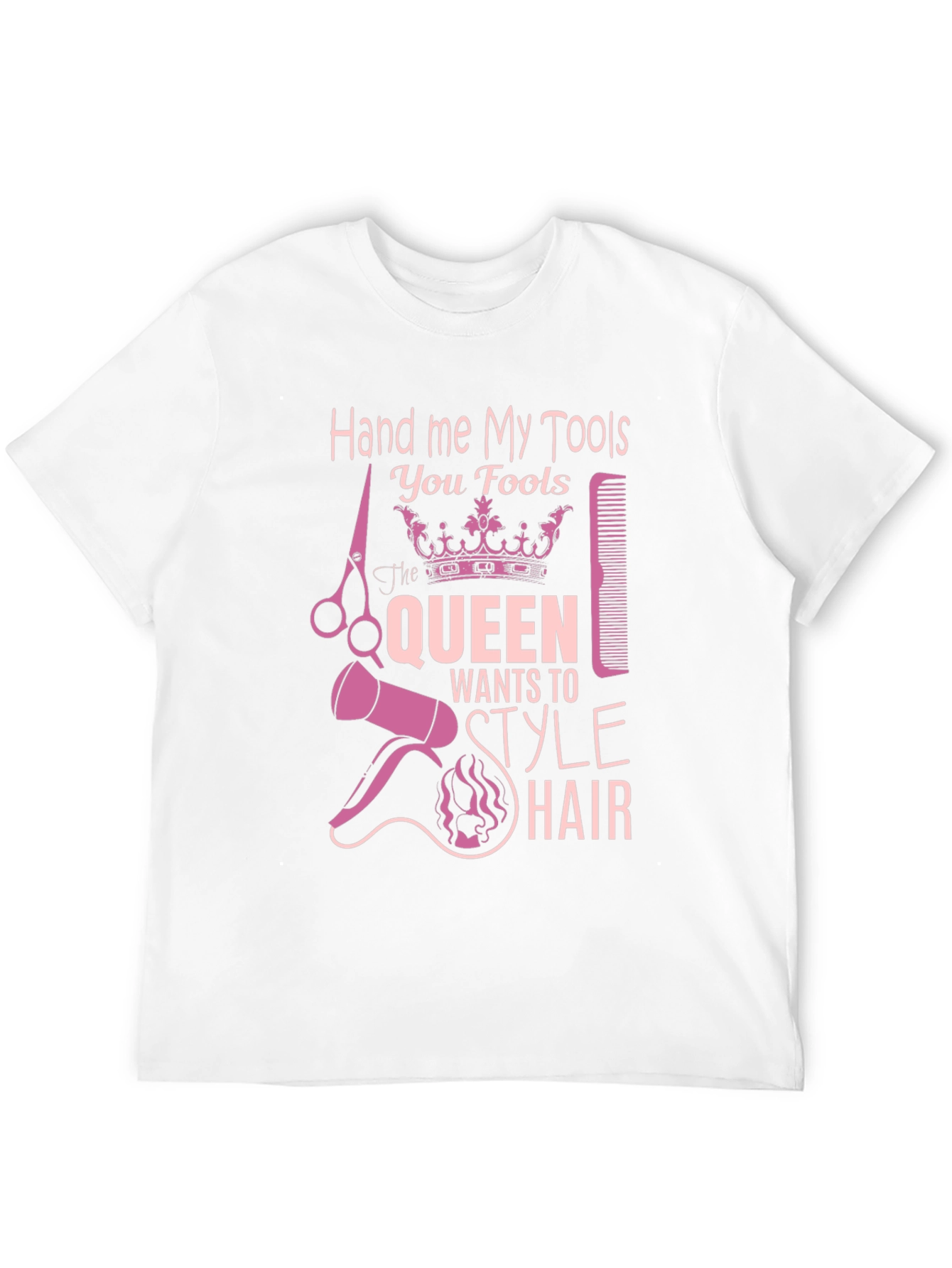 Black Queen Style Hairdresser T-Shirt view 12