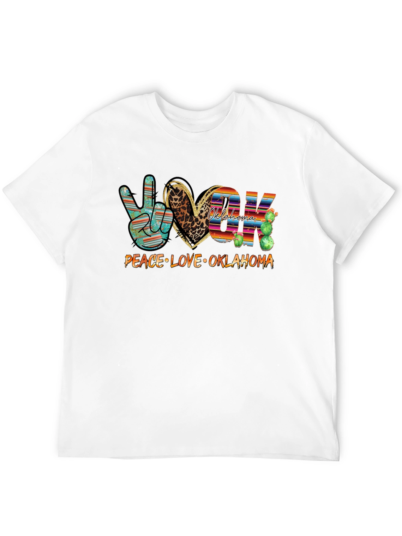 Black Peace Love Oklahoma Graphic Tee view 12