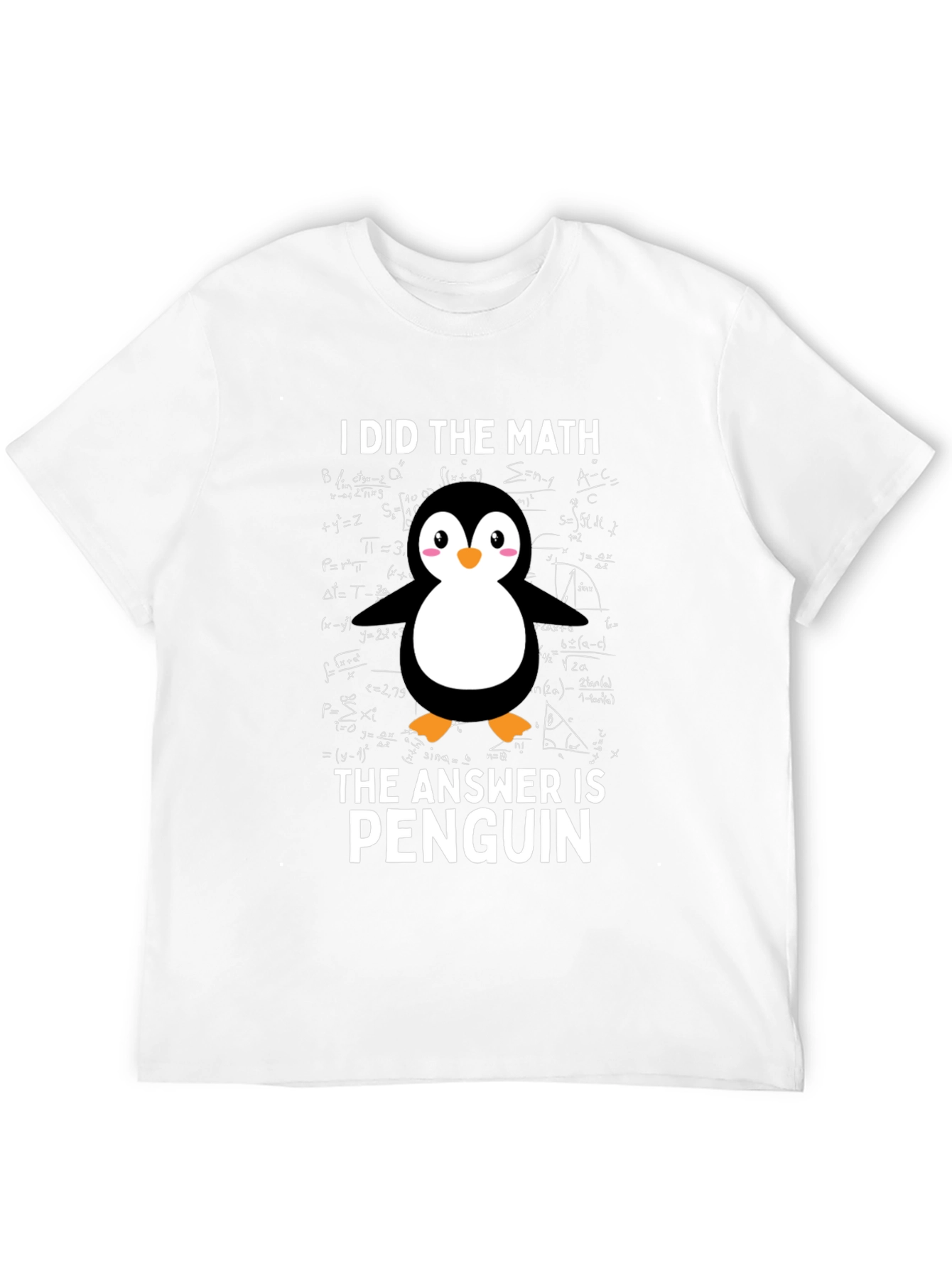 Black Funny Math Penguin T-Shirt view 12