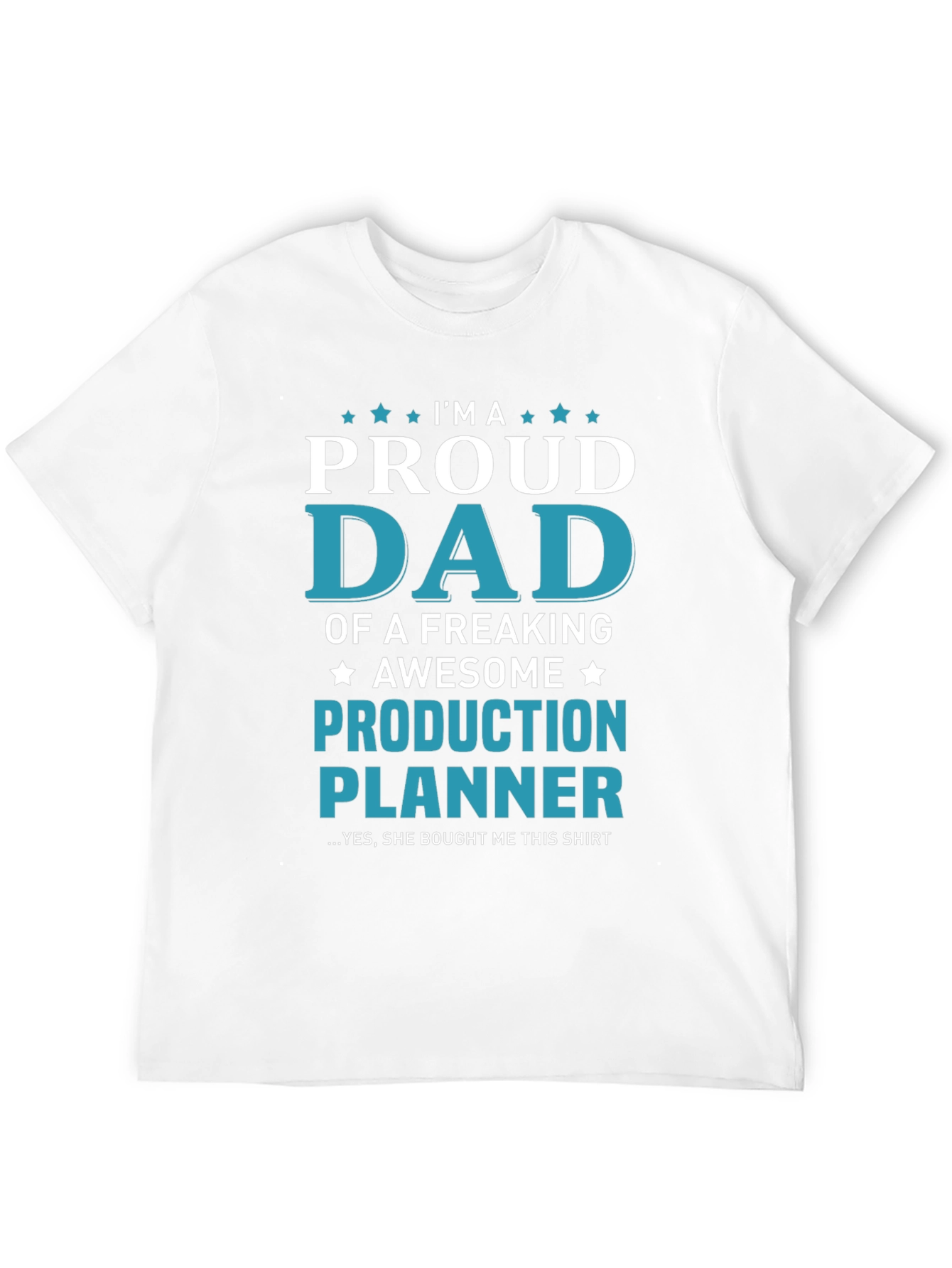 Black Proud Dad Production Planner T-Shirt - Gift for Dad view 12