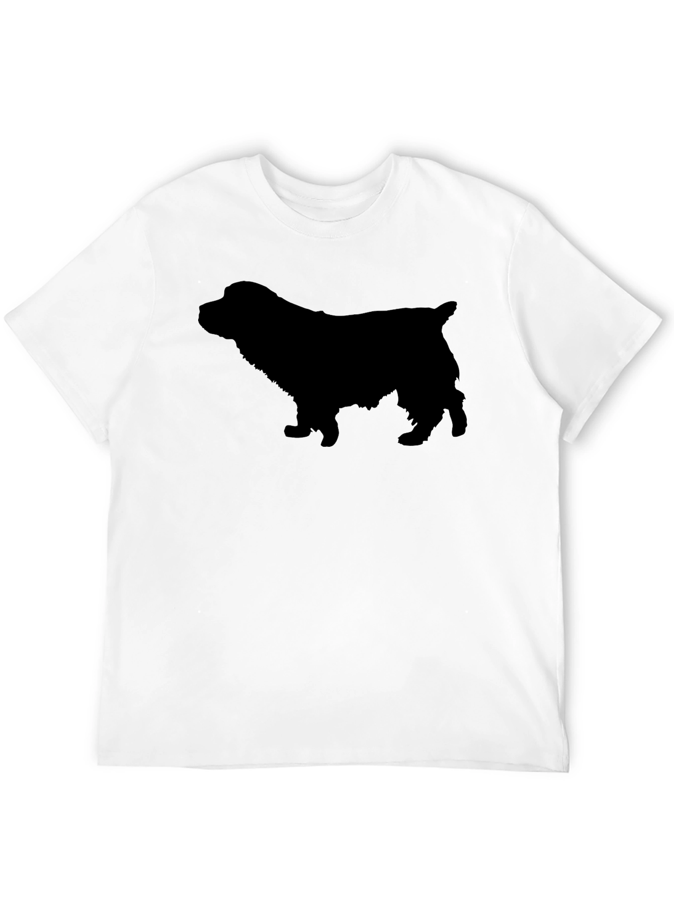 Black Black Spaniel Dog Silhouette T-Shirt view 12