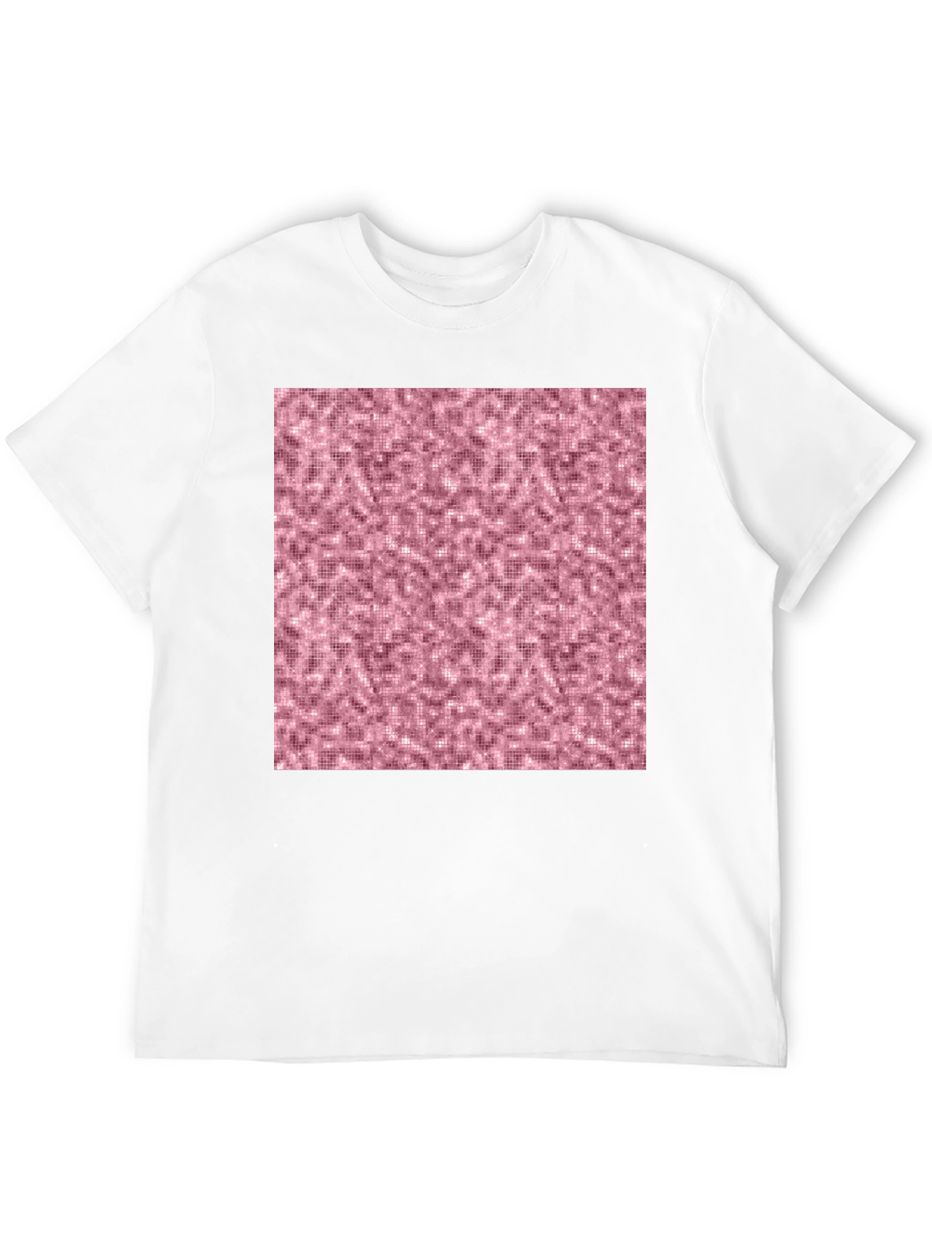 Black Stylish Black T-Shirt with Abstract Pink Pattern view 12