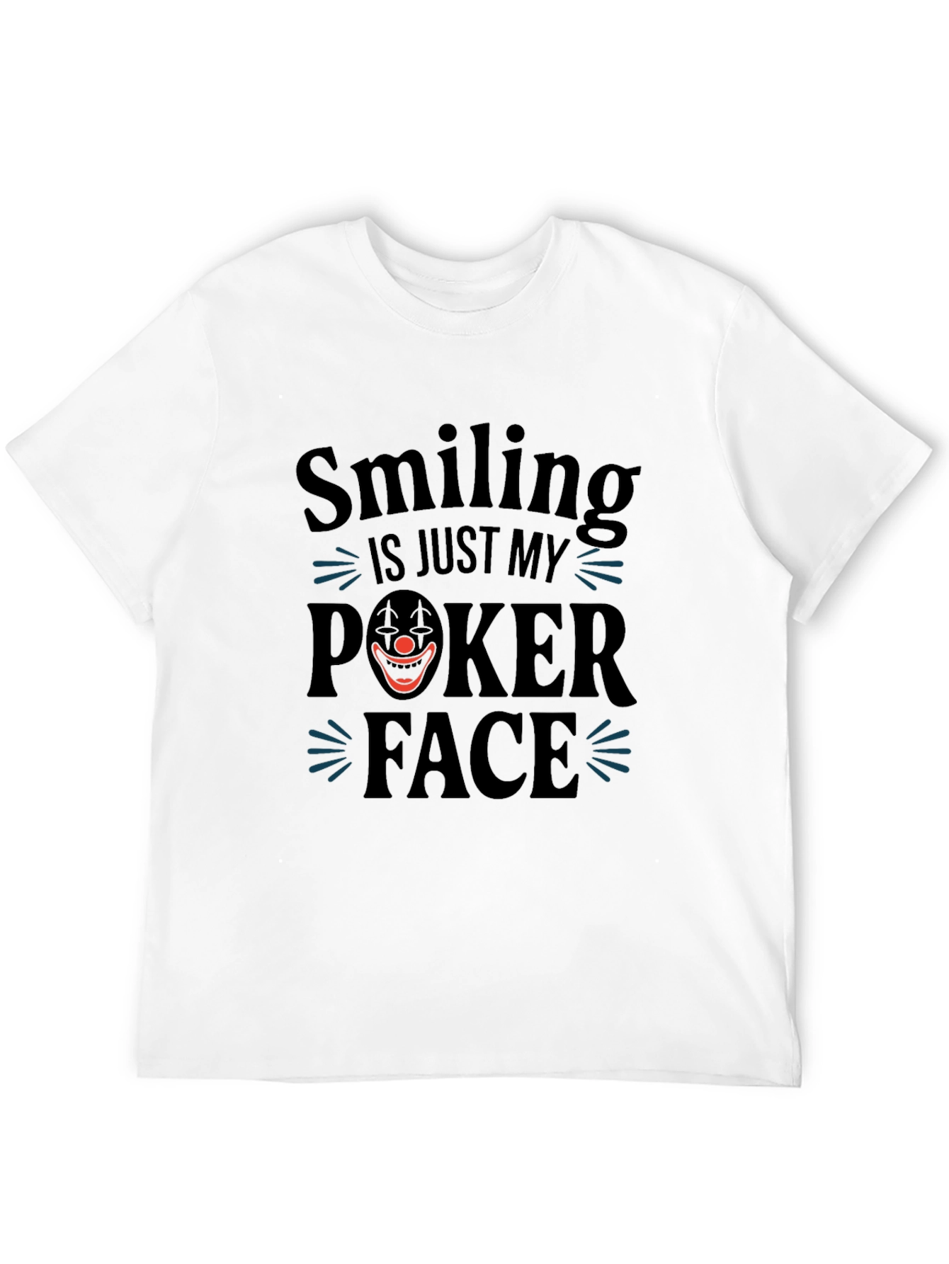 Black Smiling is Just My Poker Face T-Shirt view 12