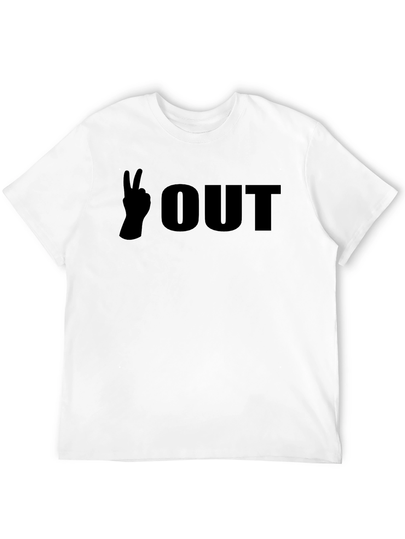 Black Peace Out Black Graphic Tee - Soft Cotton Comfort view 12