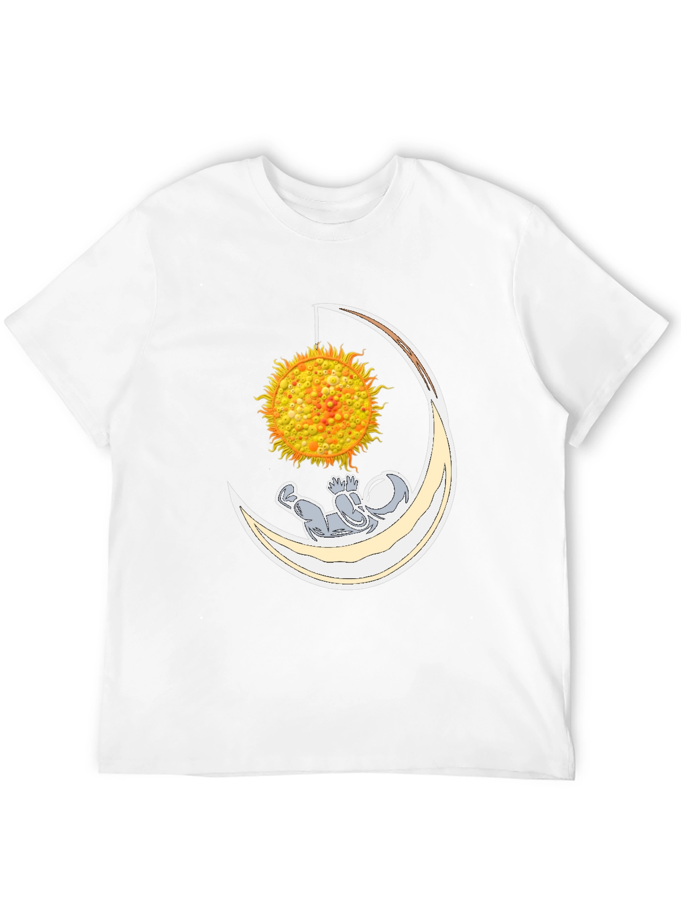 Black Astronaut Moon Hammock Graphic Tee view 12